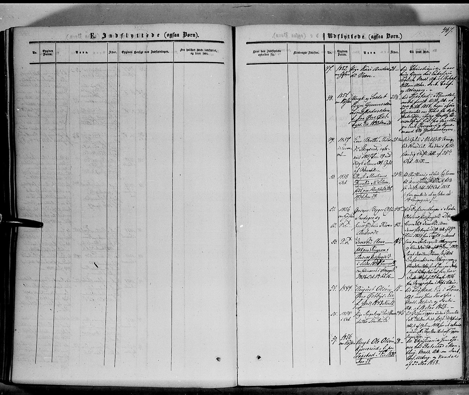 Stange prestekontor, AV/SAH-PREST-002/K/L0012: Parish register (official) no. 12, 1852-1862, p. 467