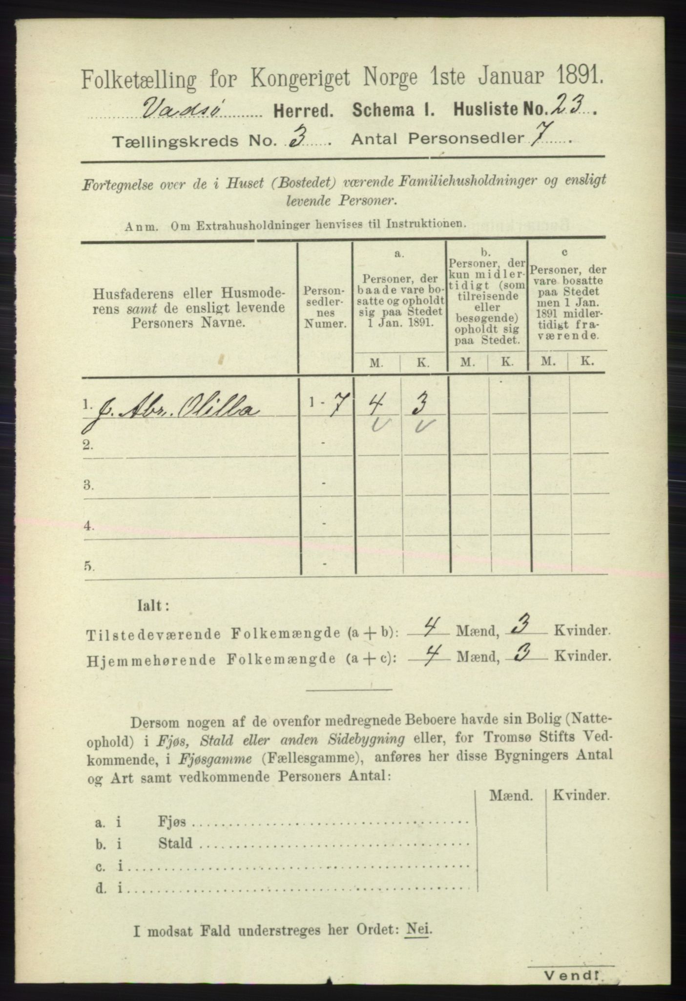RA, 1891 census for 2029 Vadsø, 1891, p. 792