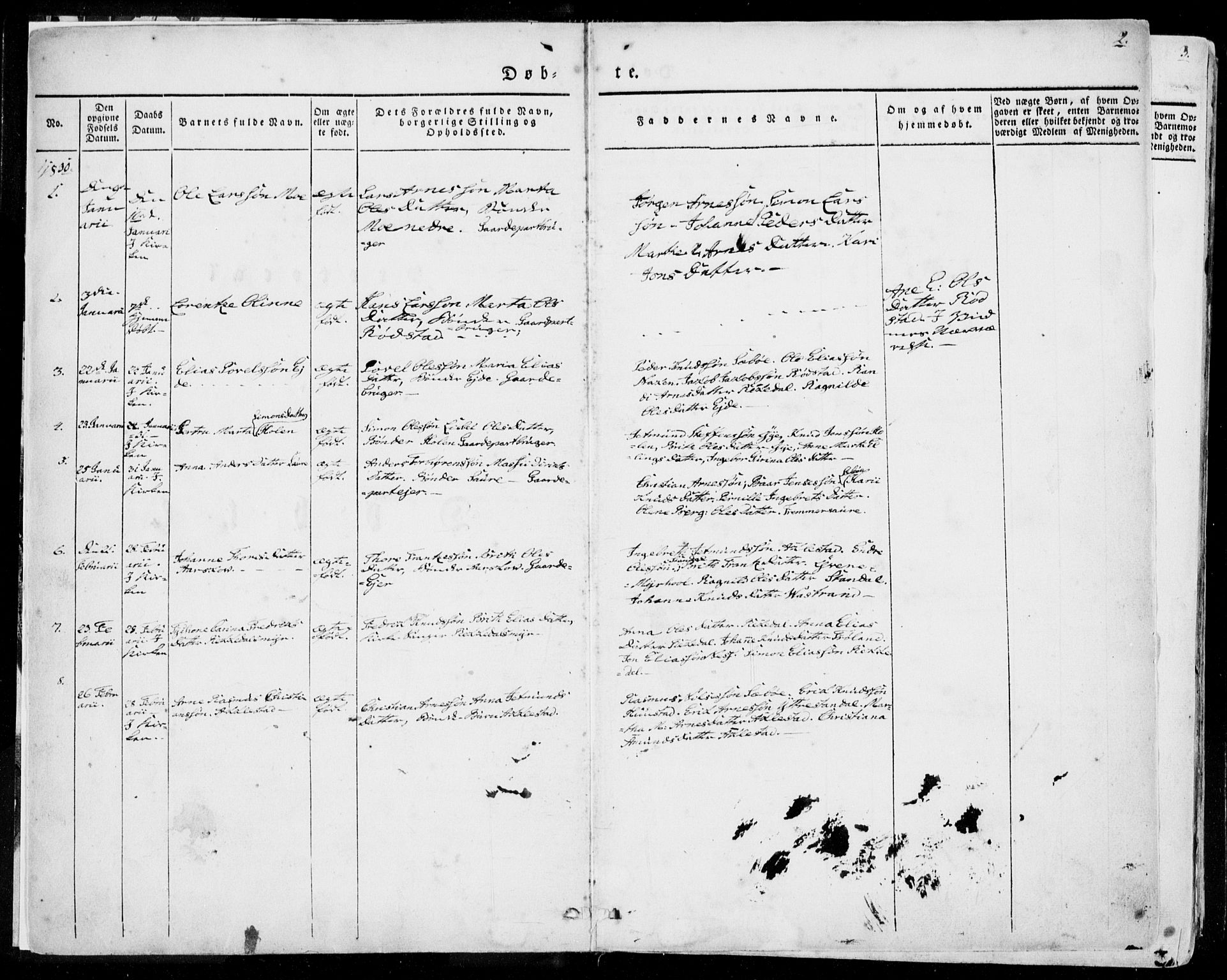 Ministerialprotokoller, klokkerbøker og fødselsregistre - Møre og Romsdal, SAT/A-1454/515/L0208: Parish register (official) no. 515A04, 1830-1846, p. 2