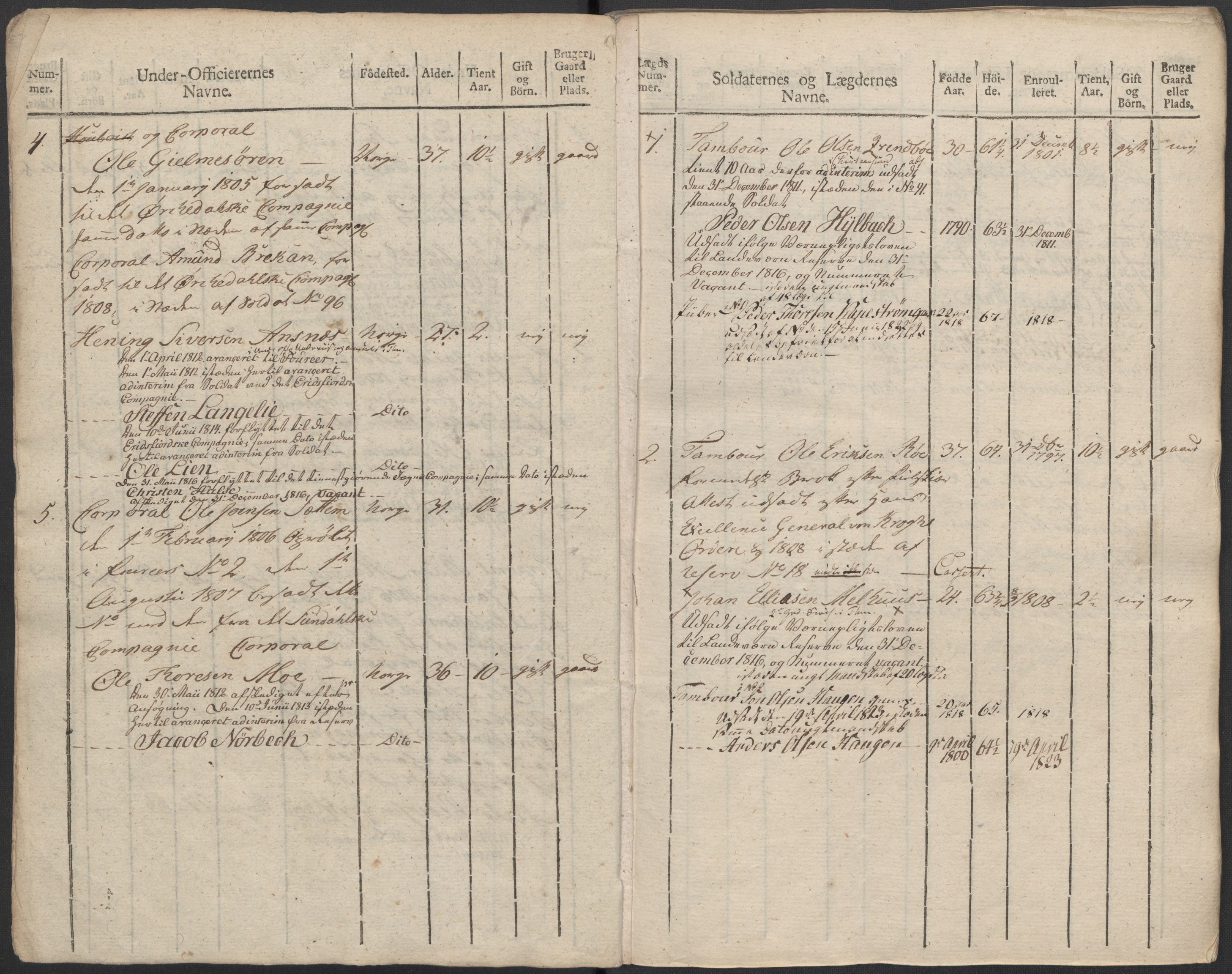 Generalitets- og kommissariatskollegiet, Det kongelige norske kommissariatskollegium, AV/RA-EA-5420/E/Eh/L0083c: 2. Trondheimske nasjonale infanteriregiment, 1810, p. 194