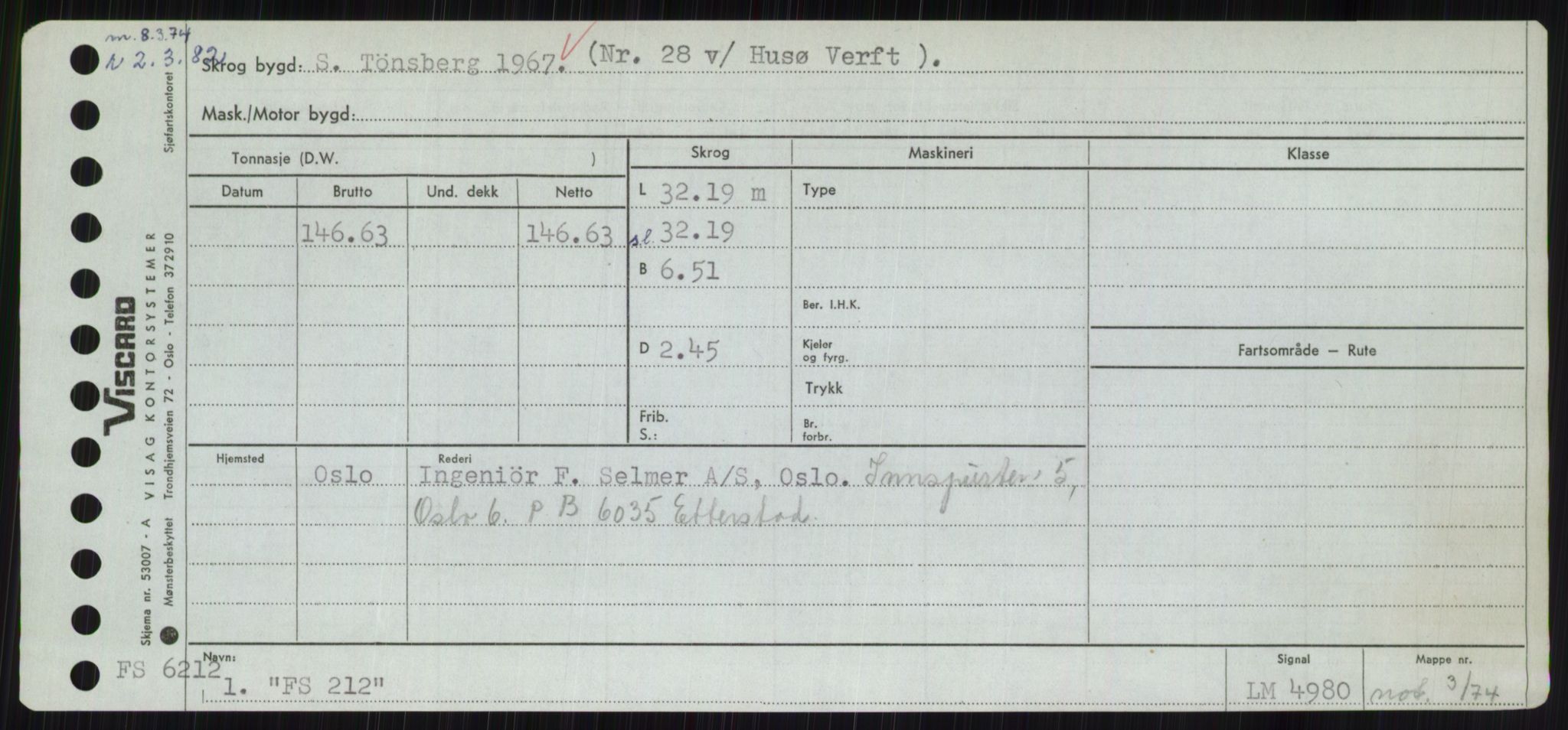 Sjøfartsdirektoratet med forløpere, Skipsmålingen, AV/RA-S-1627/H/Hc/L0001: Lektere, A-Y, p. 161