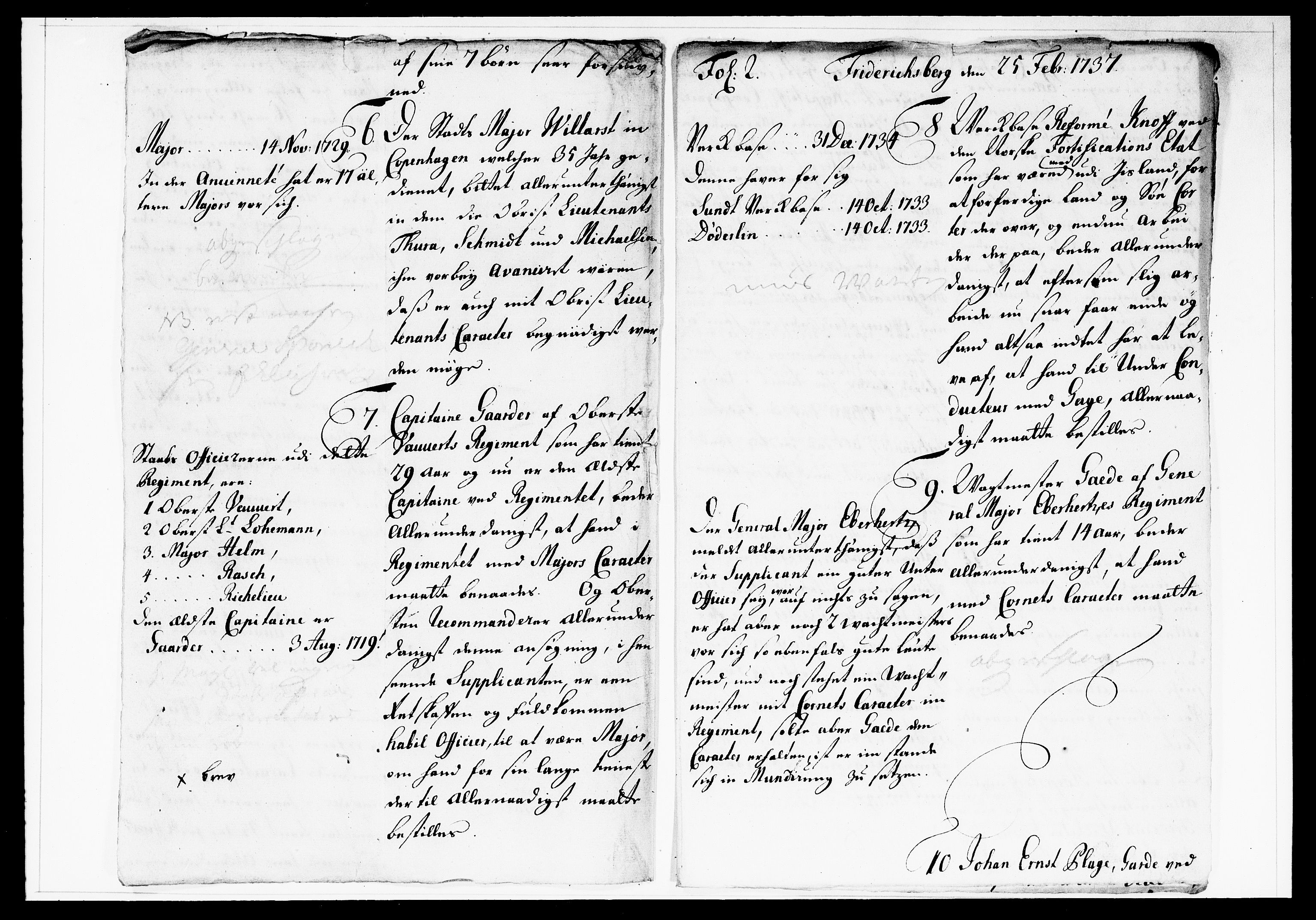 Krigskollegiet, Krigskancelliet, DRA/A-0006/-/1138-1142: Refererede sager, 1737, p. 68