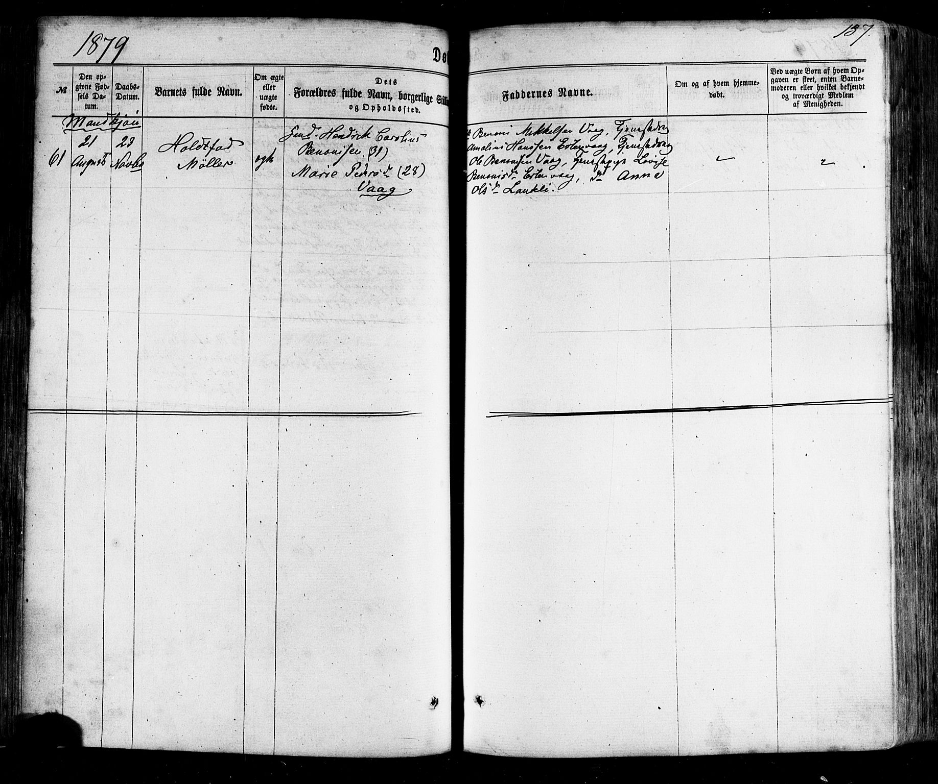 Ministerialprotokoller, klokkerbøker og fødselsregistre - Nordland, AV/SAT-A-1459/805/L0098: Parish register (official) no. 805A05, 1862-1879, p. 137