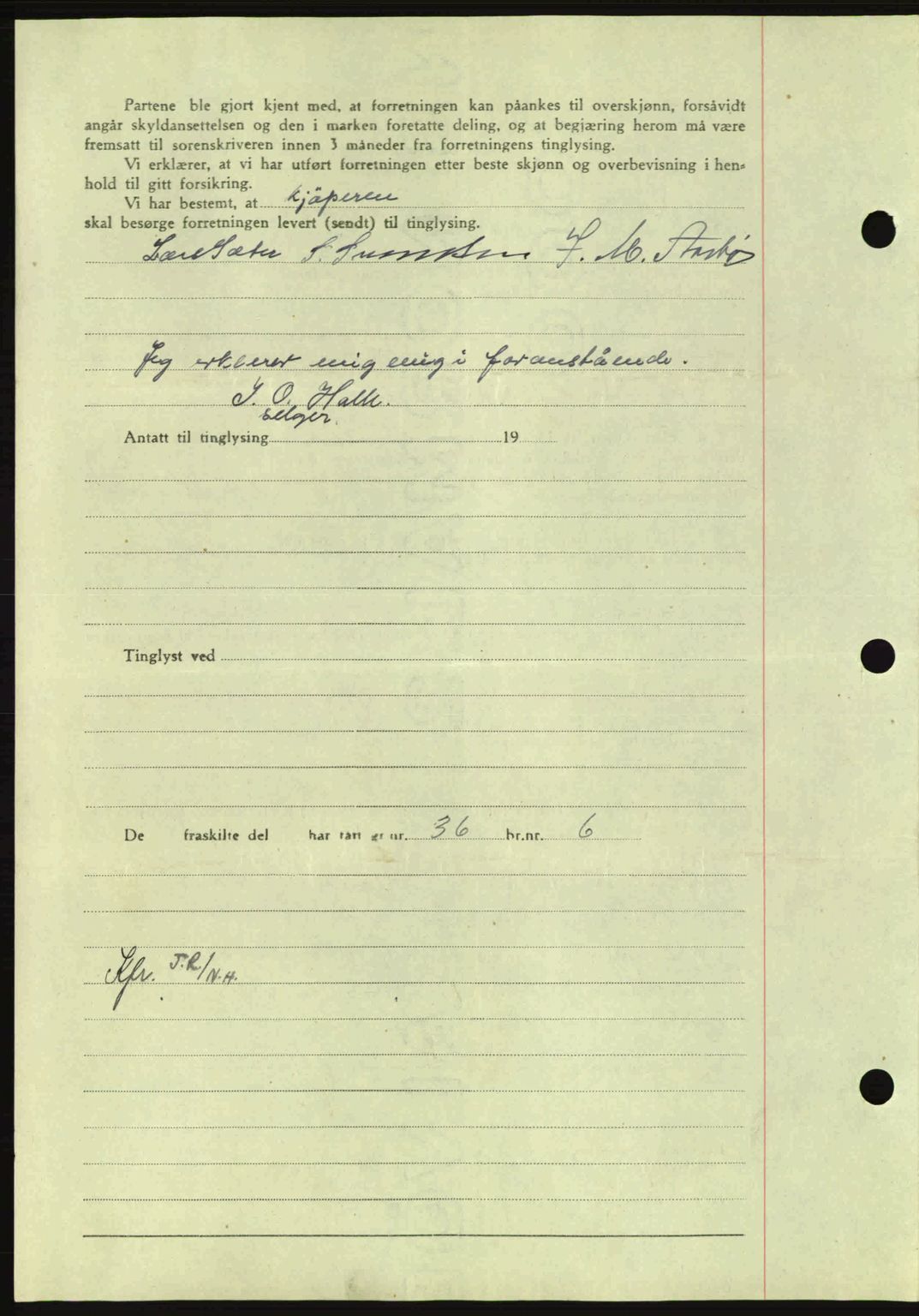 Nordmøre sorenskriveri, AV/SAT-A-4132/1/2/2Ca: Mortgage book no. A98, 1944-1944, Diary no: : 1967/1944