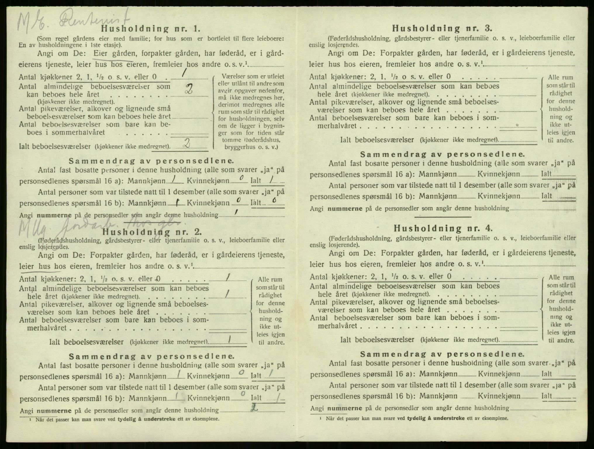 SAKO, 1920 census for Våle, 1920, p. 1037