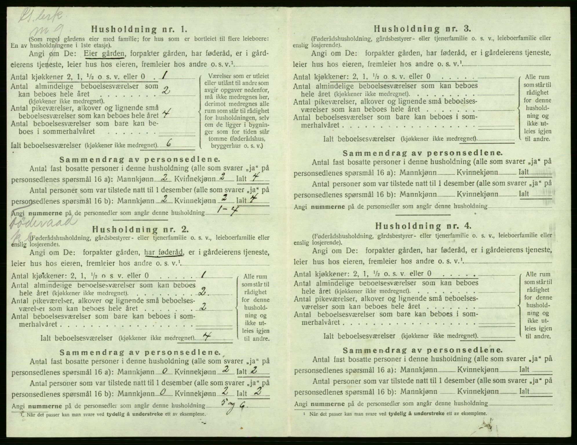 SAB, 1920 census for Granvin, 1920, p. 215