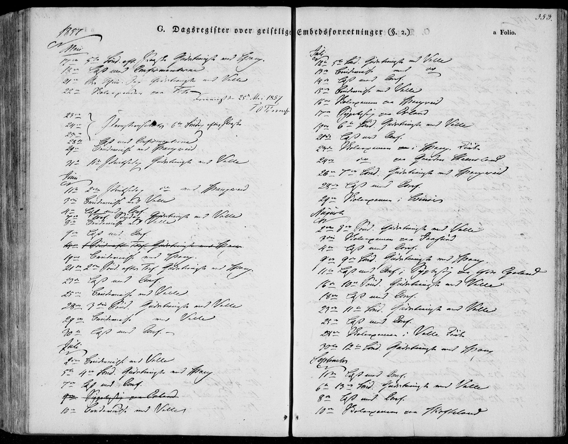 Sør-Audnedal sokneprestkontor, AV/SAK-1111-0039/F/Fa/Fab/L0006: Parish register (official) no. A 6, 1829-1855, p. 353