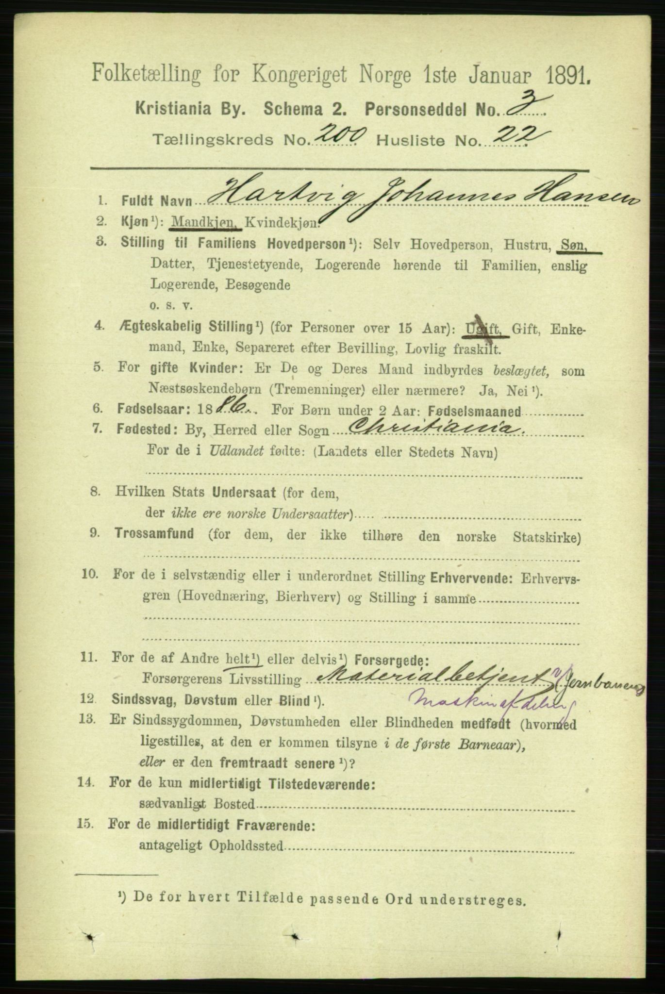 RA, 1891 census for 0301 Kristiania, 1891, p. 120564