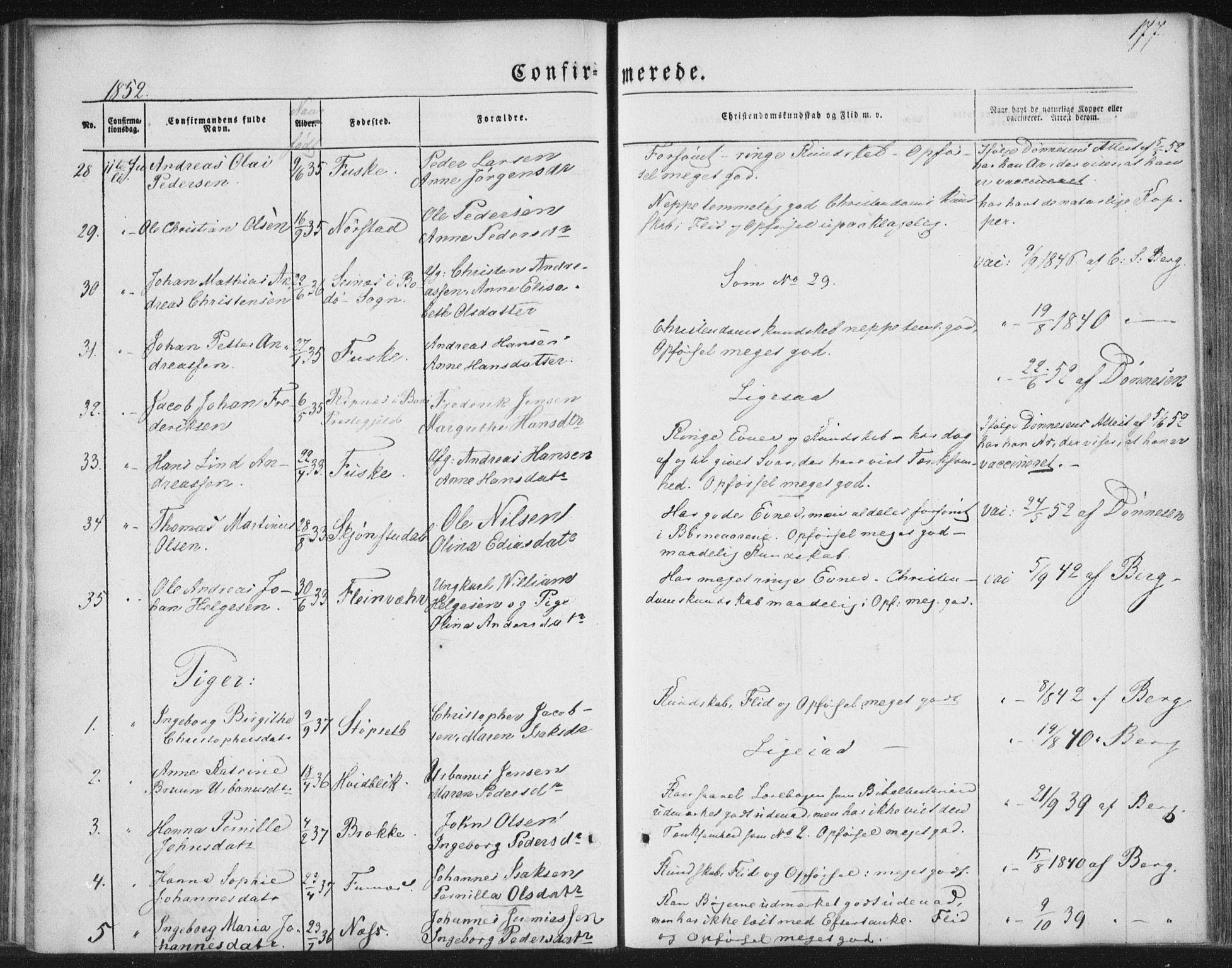 Ministerialprotokoller, klokkerbøker og fødselsregistre - Nordland, AV/SAT-A-1459/852/L0738: Parish register (official) no. 852A08, 1849-1865, p. 177