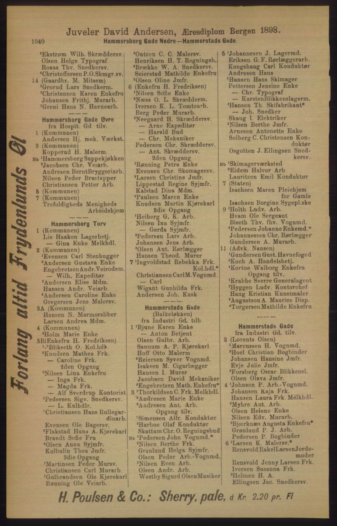 Kristiania/Oslo adressebok, PUBL/-, 1906, p. 1040