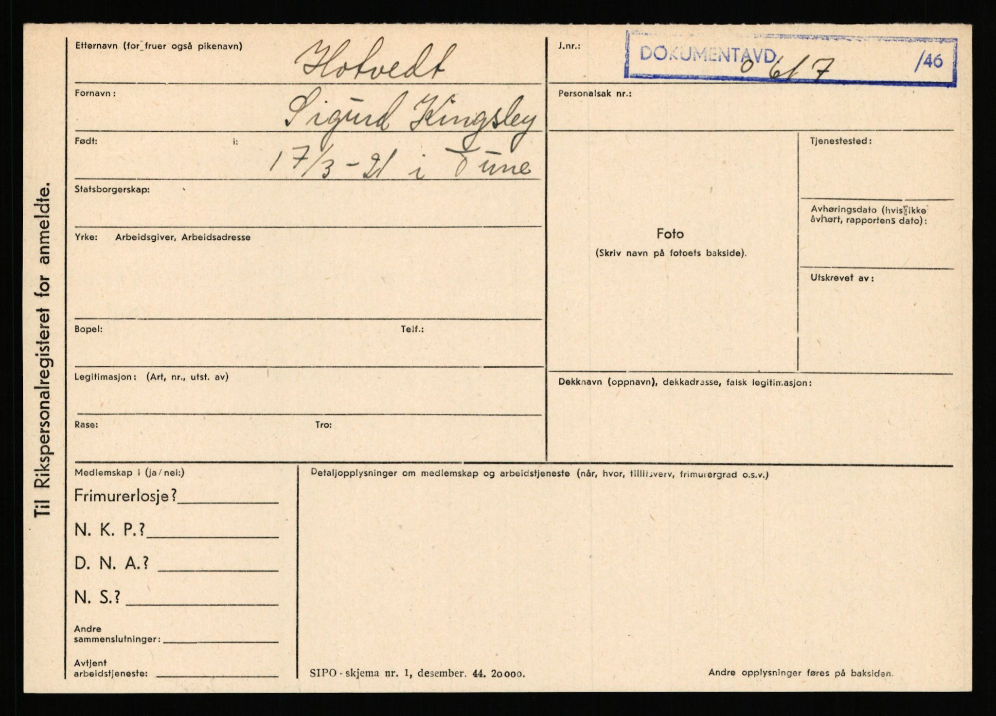 Statspolitiet - Hovedkontoret / Osloavdelingen, AV/RA-S-1329/C/Ca/L0007: Hol - Joelsen, 1943-1945, p. 1068