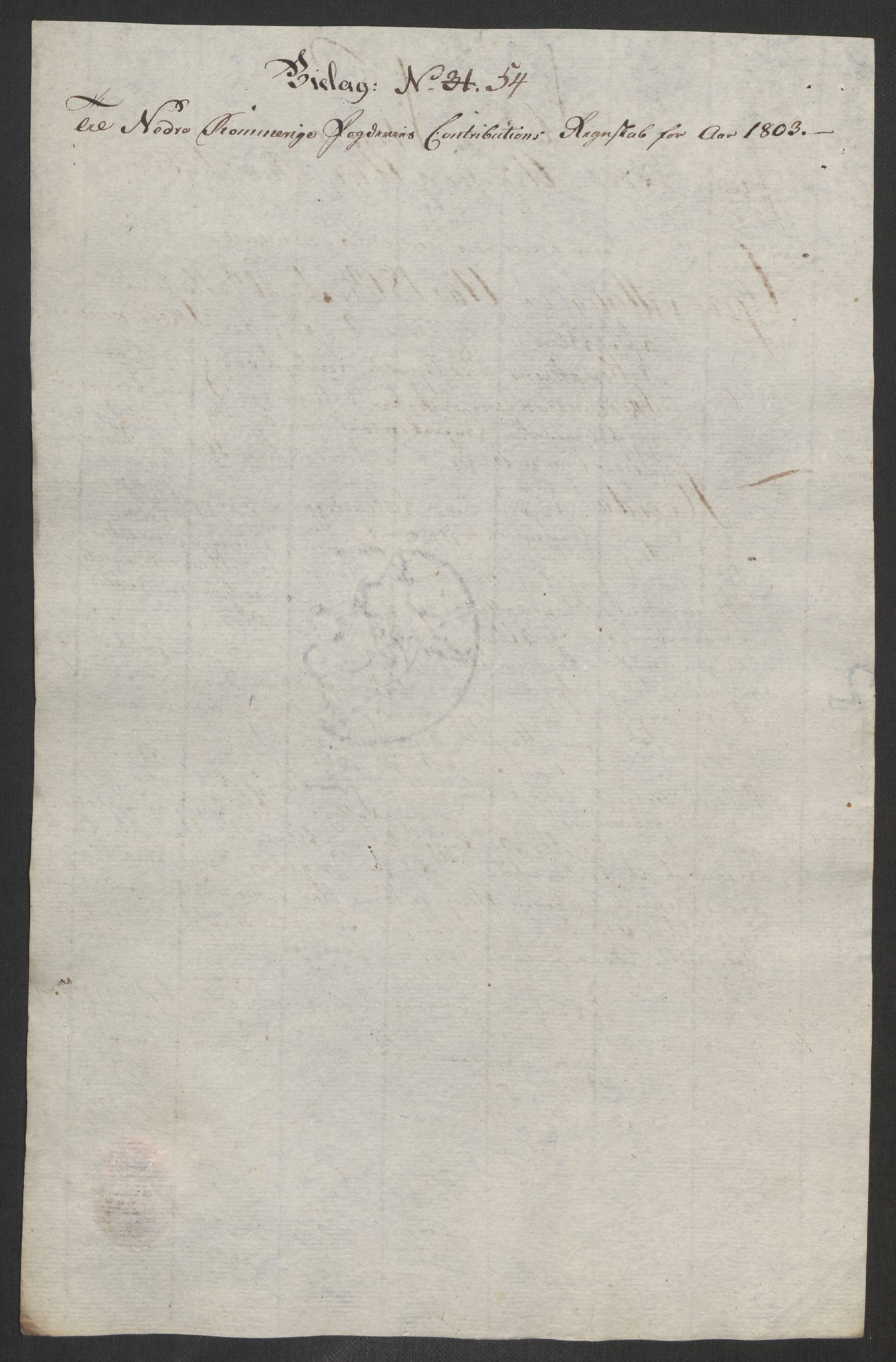 Rentekammeret inntil 1814, Reviderte regnskaper, Fogderegnskap, AV/RA-EA-4092/R11/L0679: Fogderegnskap Nedre Romerike, 1803, p. 171