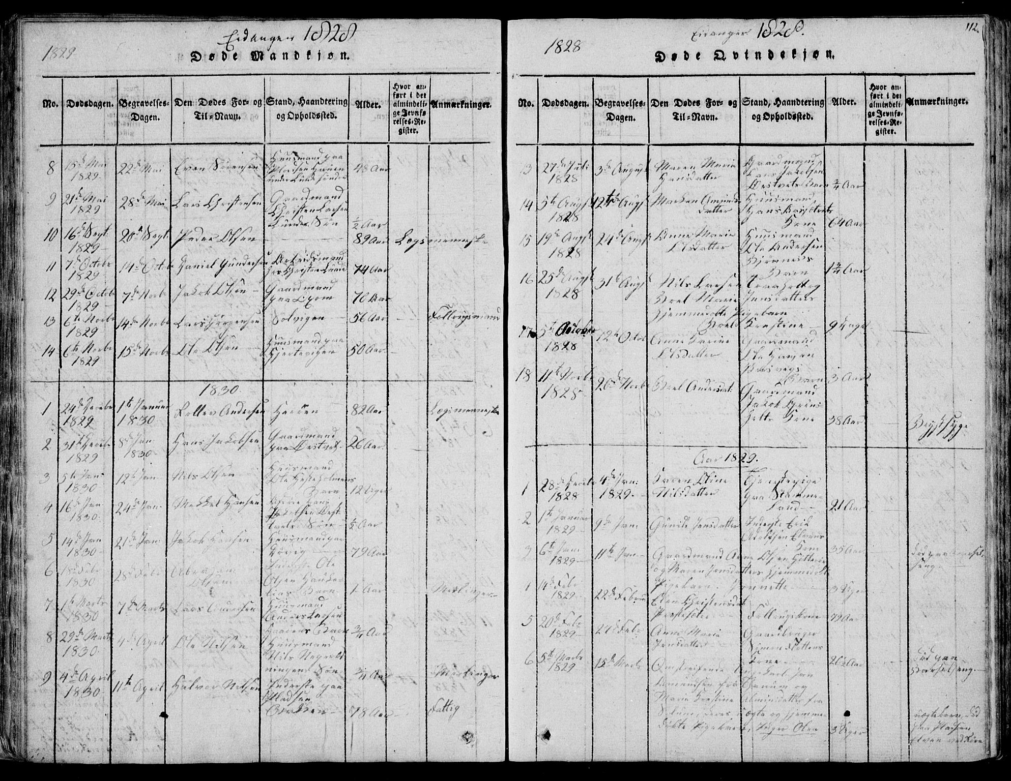 Eidanger kirkebøker, SAKO/A-261/F/Fa/L0007: Parish register (official) no. 7, 1814-1831, p. 112
