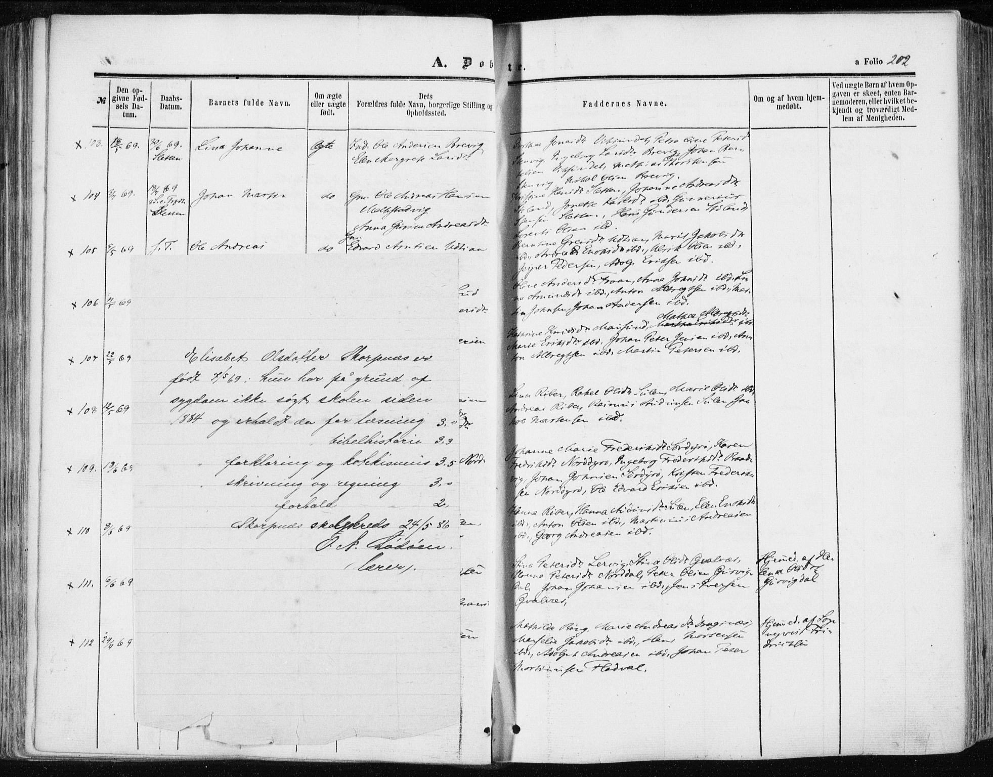 Ministerialprotokoller, klokkerbøker og fødselsregistre - Sør-Trøndelag, SAT/A-1456/634/L0531: Parish register (official) no. 634A07, 1861-1870, p. 202