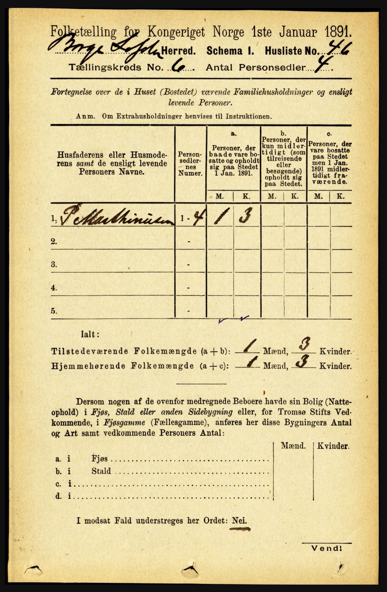 RA, 1891 census for 1862 Borge, 1891, p. 3918