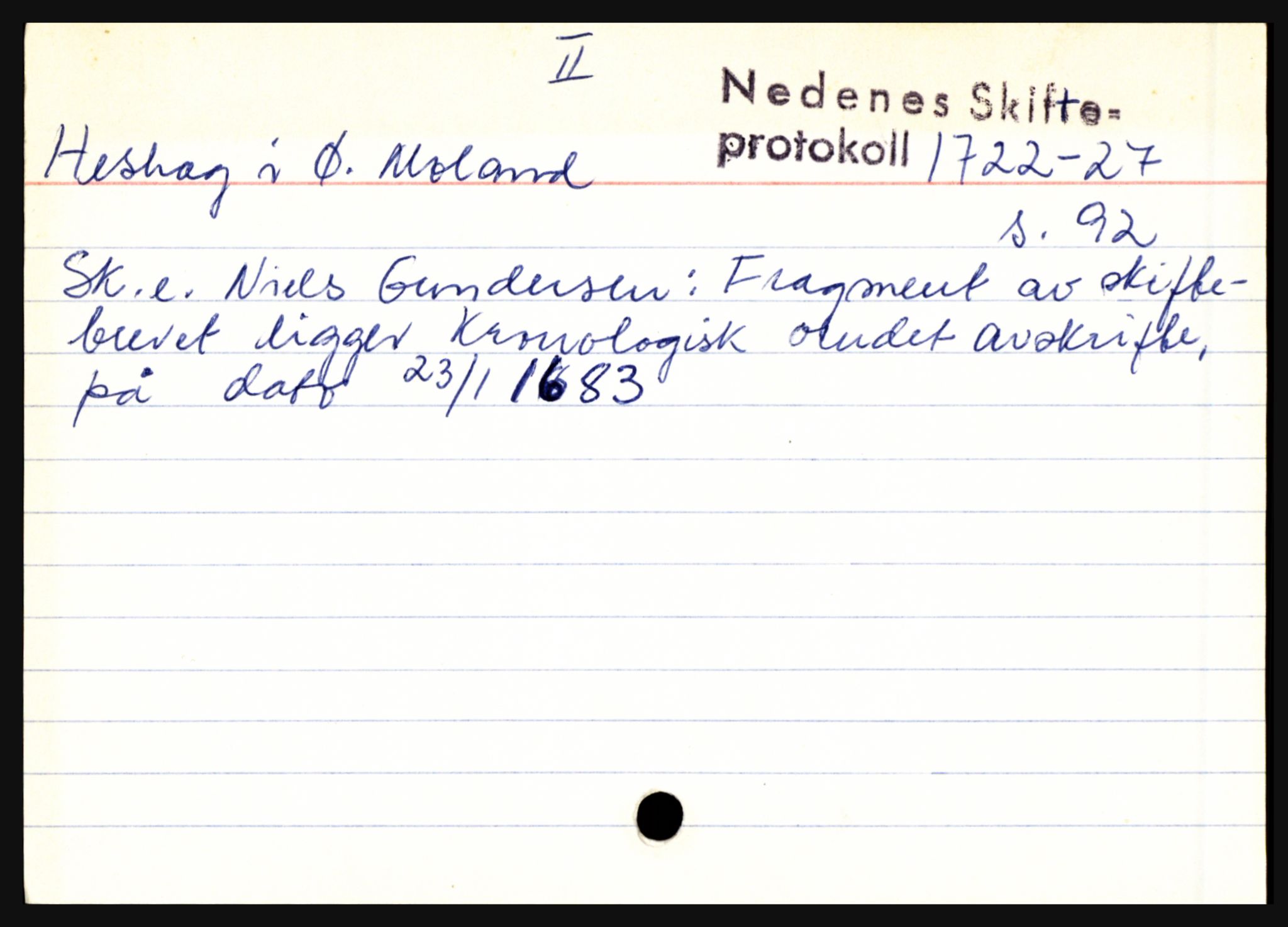 Nedenes sorenskriveri før 1824, AV/SAK-1221-0007/H, p. 12051