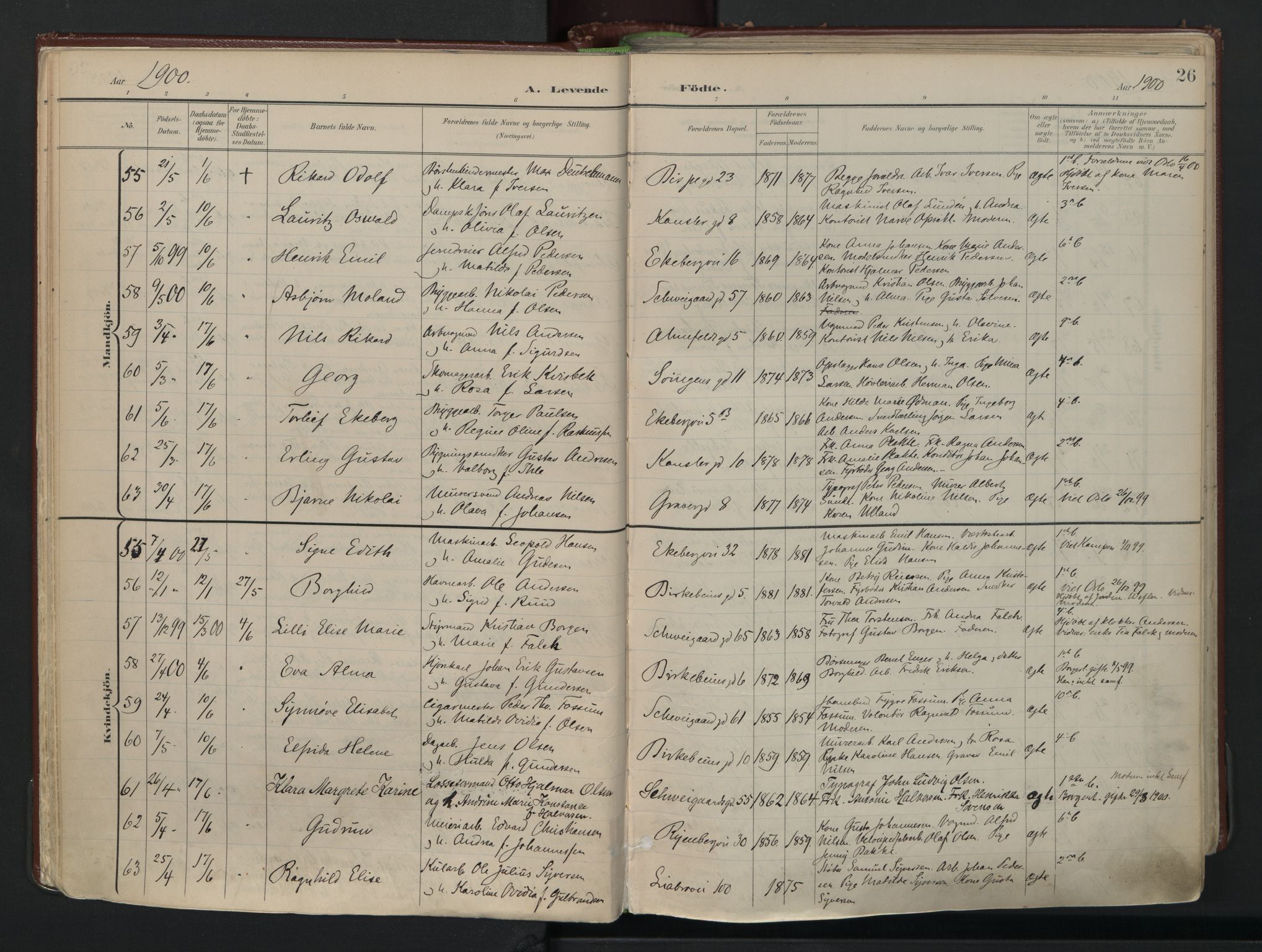Gamlebyen prestekontor Kirkebøker, AV/SAO-A-10884/F/Fa/L0010: Parish register (official) no. 10, 1895-1935, p. 26