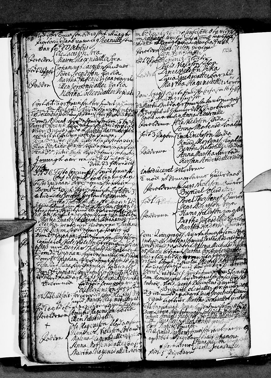 Ministerialprotokoller, klokkerbøker og fødselsregistre - Nordland, SAT/A-1459/816/L0237: Parish register (official) no. 816A03, 1757-1776, p. 63-64