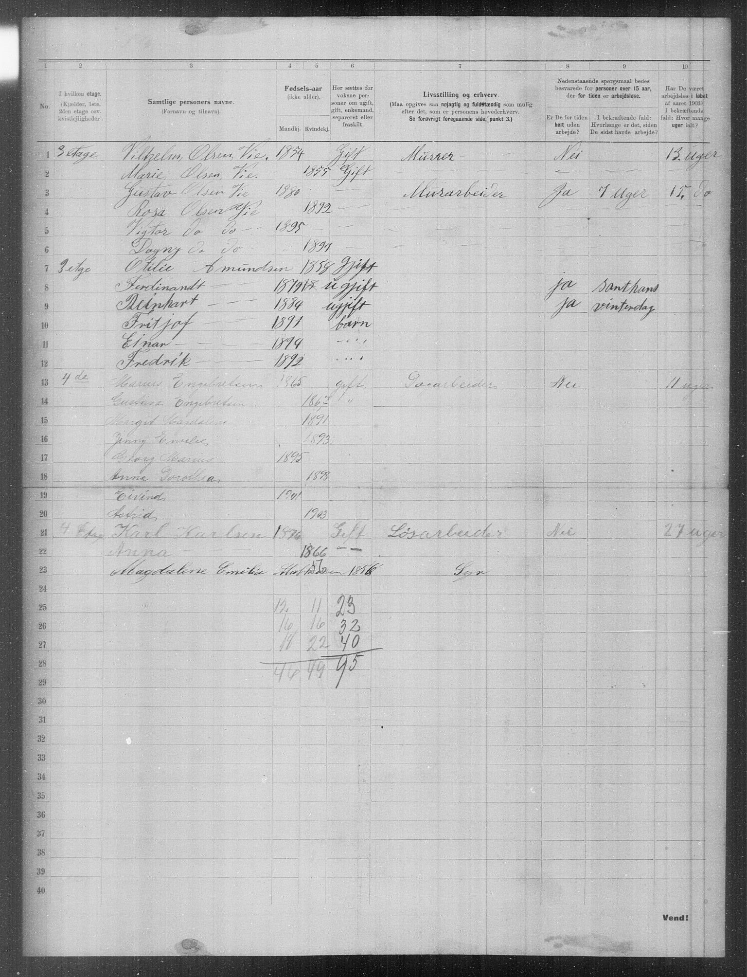 OBA, Municipal Census 1903 for Kristiania, 1903, p. 9689