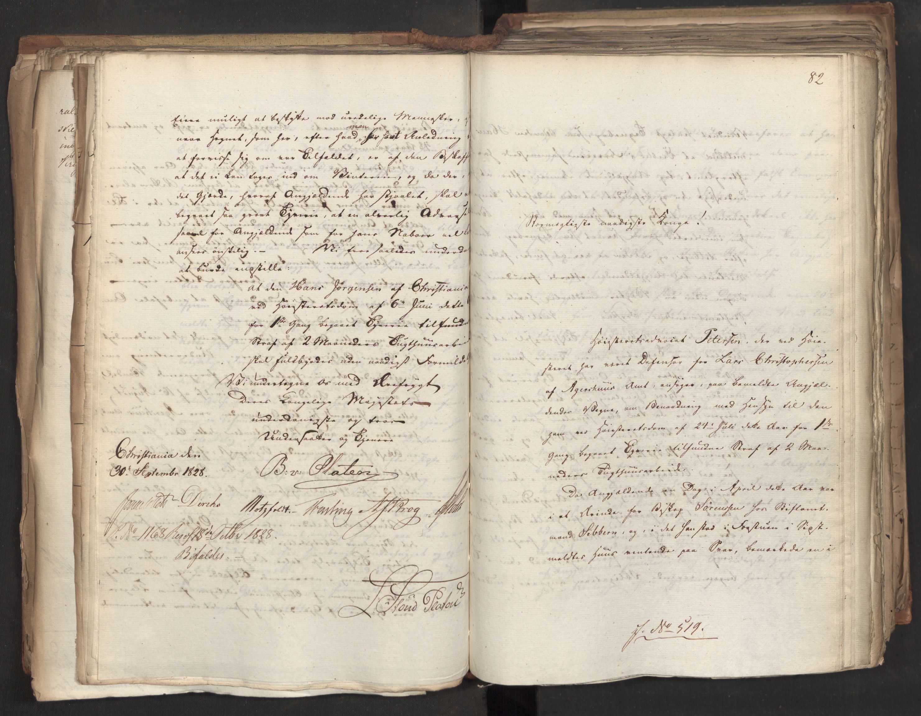 Statsrådsavdelingen i Stockholm, AV/RA-S-1003/D/Da/L0056: Regjeringsinnstillinger nr. 436-650, 1828, p. 217