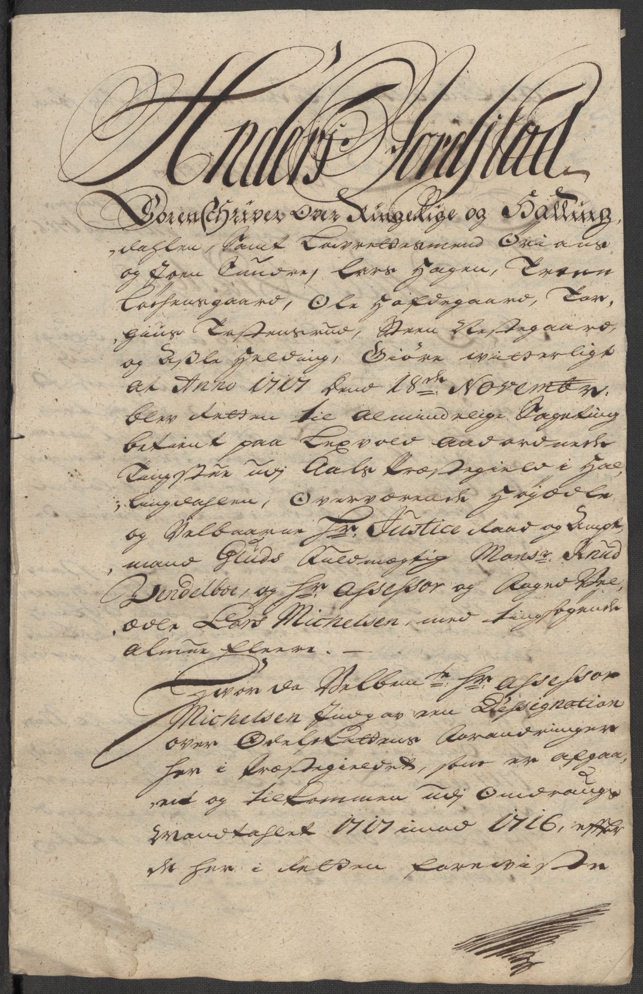 Rentekammeret inntil 1814, Reviderte regnskaper, Fogderegnskap, AV/RA-EA-4092/R23/L1475: Fogderegnskap Ringerike og Hallingdal, 1717, p. 296