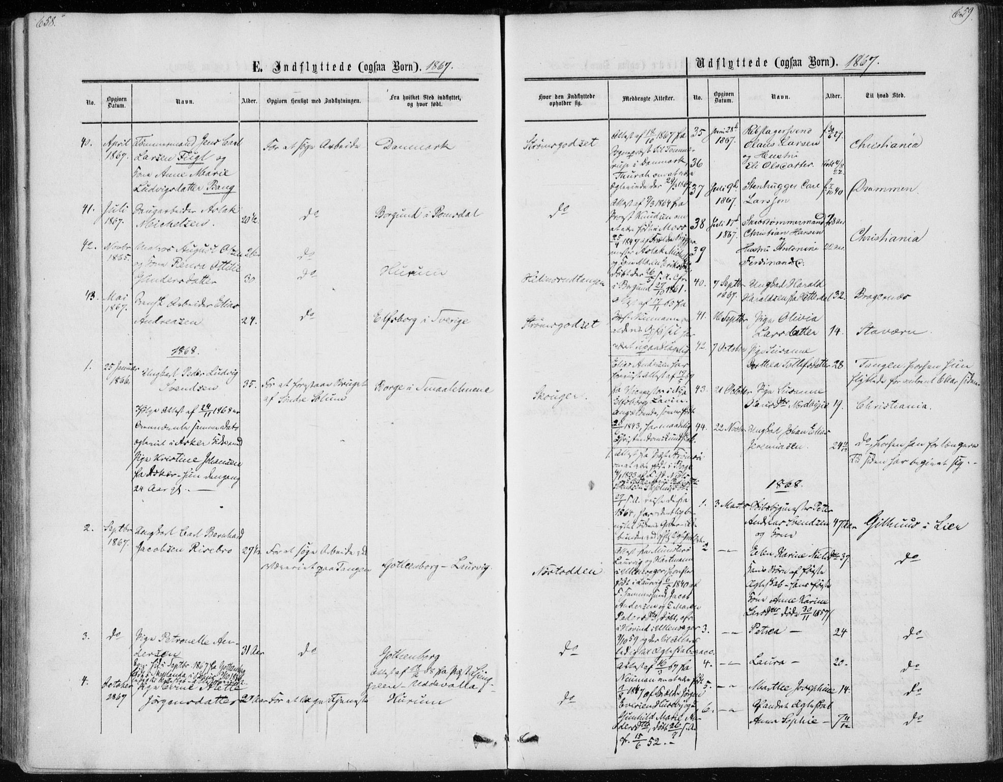 Skoger kirkebøker, AV/SAKO-A-59/F/Fa/L0004: Parish register (official) no. I 4, 1862-1872, p. 658-659