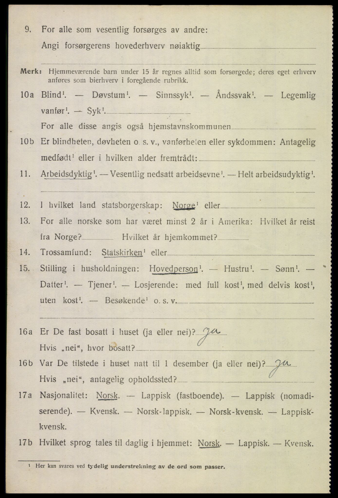 SAT, 1920 census for Tjeldsund, 1920, p. 3231