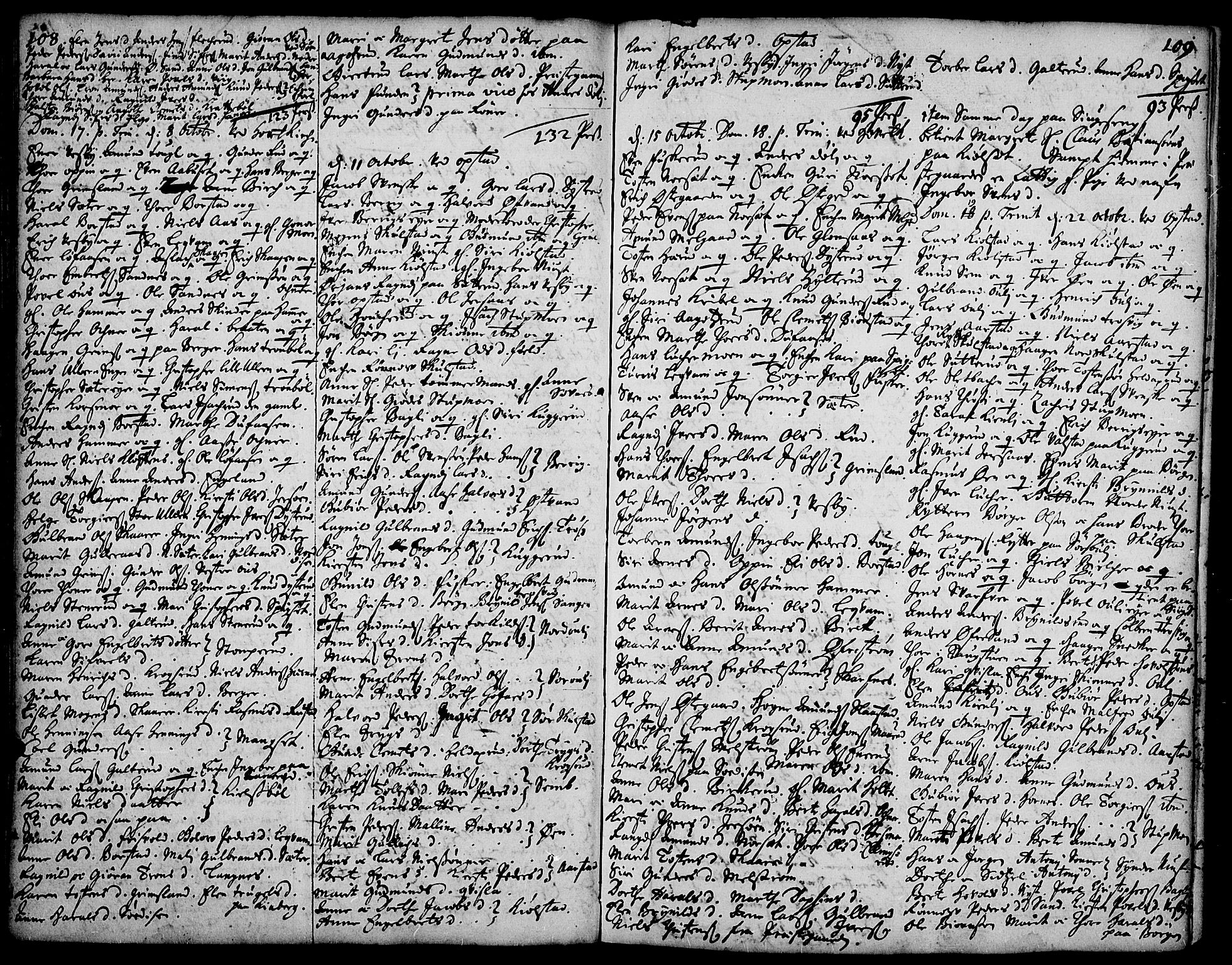 Strøm-Odalen prestekontor, AV/SAH-PREST-028/H/Ha/Haa/L0001: Parish register (official) no. 1, 1689-1715, p. 108-109