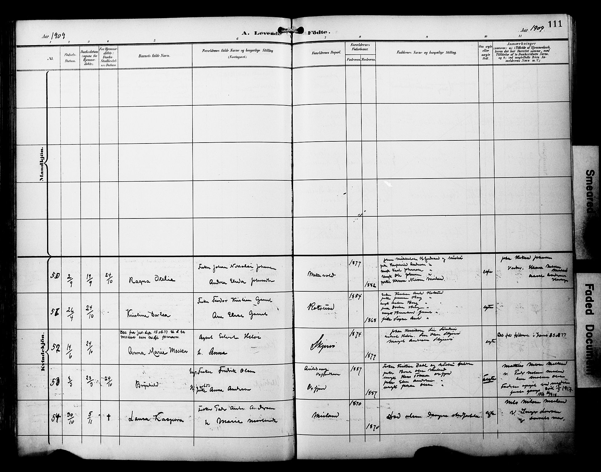 Skjervøy sokneprestkontor, AV/SATØ-S-1300/H/Ha/Haa/L0015kirke: Parish register (official) no. 15, 1899-1909, p. 111