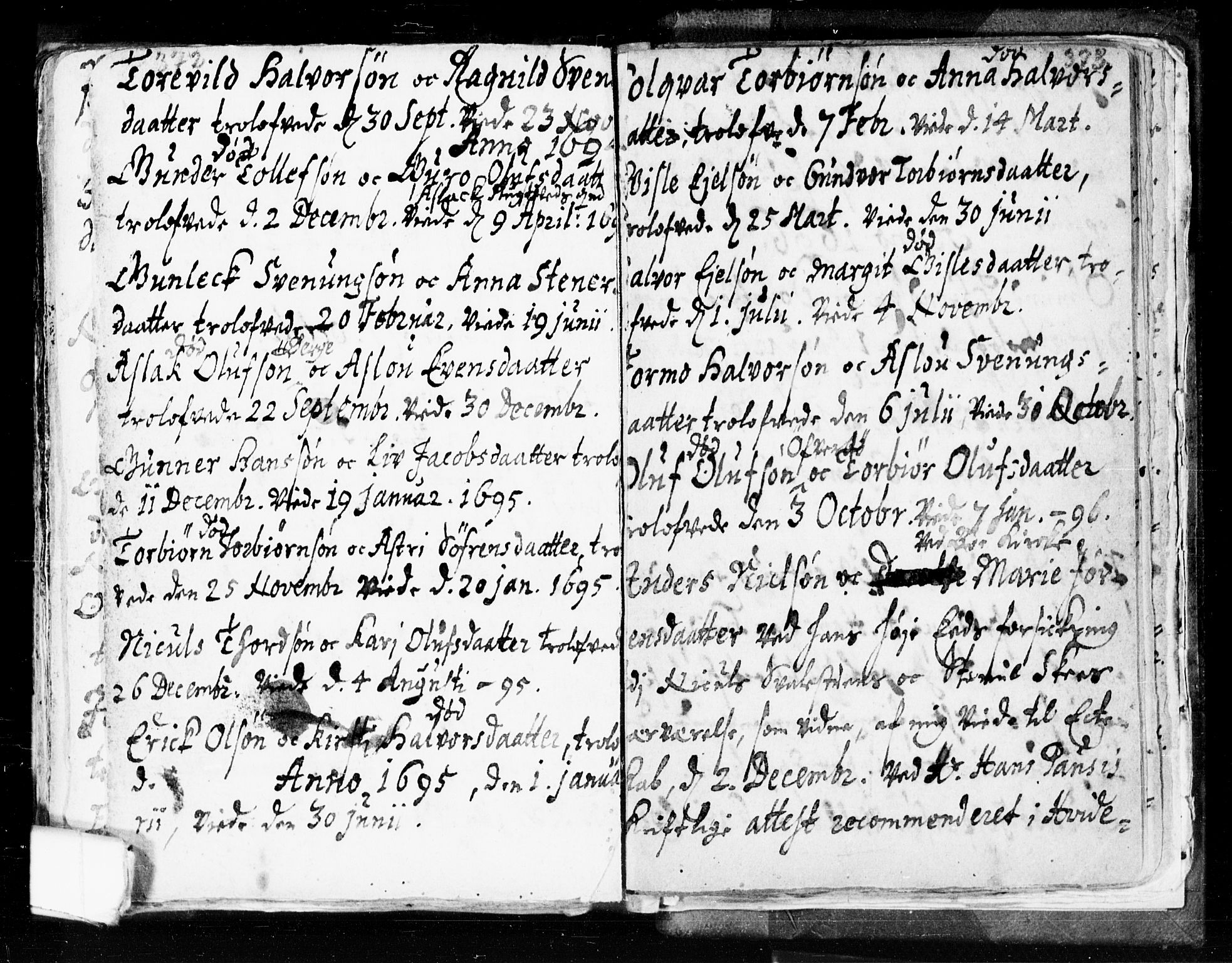 Seljord kirkebøker, SAKO/A-20/F/Fa/L0002: Parish register (official) no. I 2, 1689-1713, p. 372-373