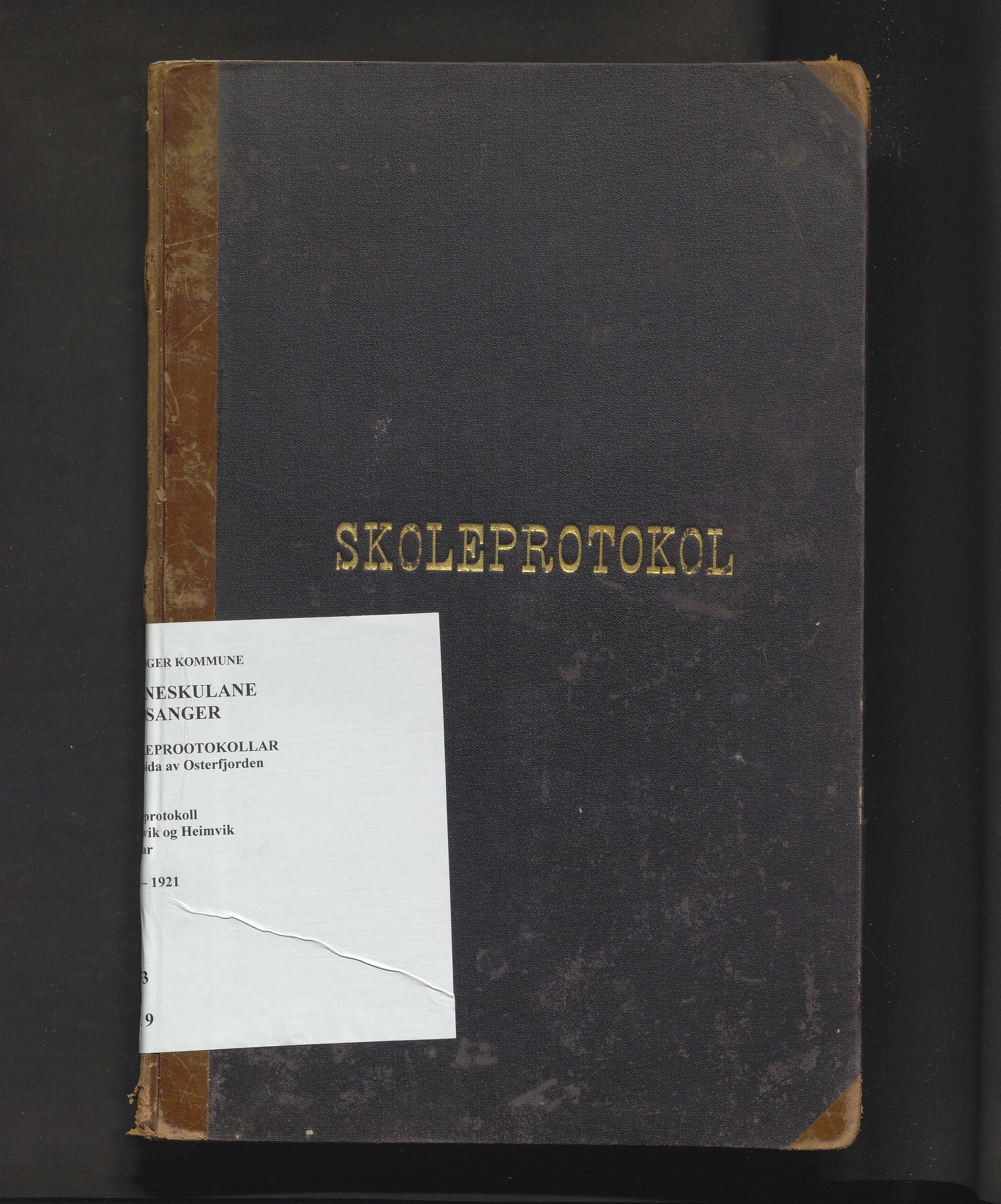 Hosanger kommune. Barneskulane, IKAH/1253a-231/F/Fb/L0009: Skuleprotokoll for Bjørsvik og Heimvik krinsar, 1908-1921