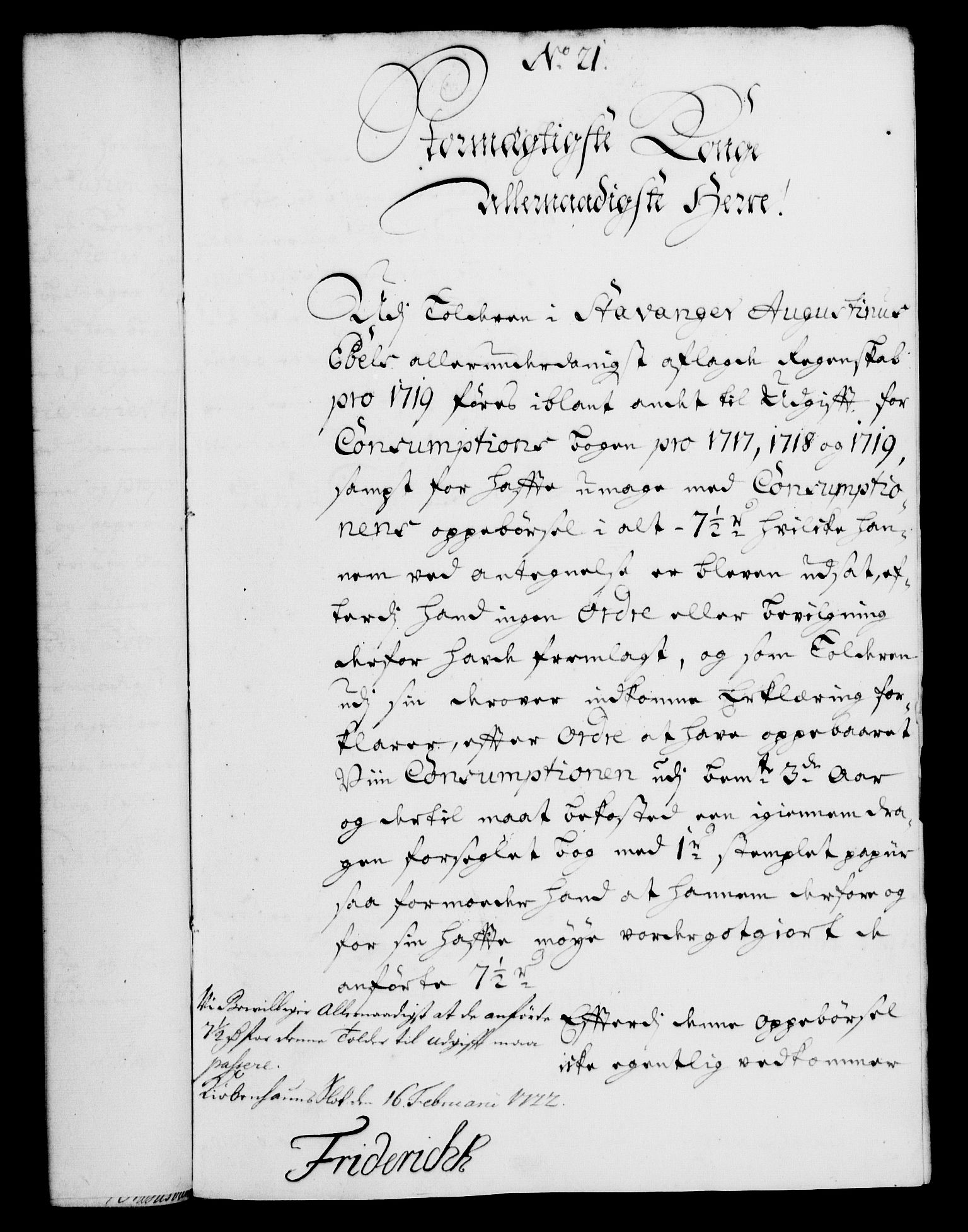 Rentekammeret, Kammerkanselliet, RA/EA-3111/G/Gf/Gfa/L0005: Norsk relasjons- og resolusjonsprotokoll (merket RK 52.5), 1722, p. 102