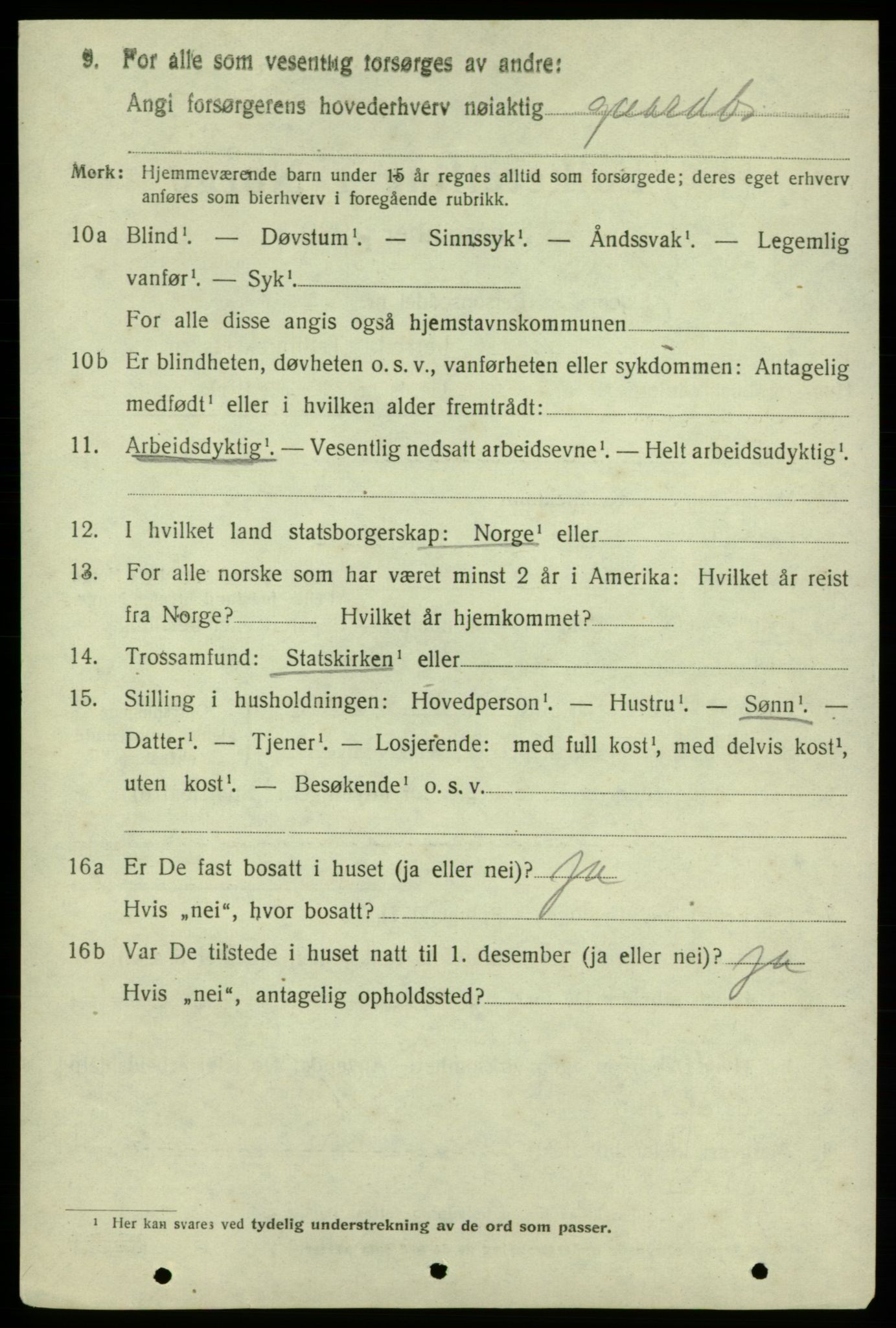 SAB, 1920 census for Kvinnherad, 1920, p. 9257