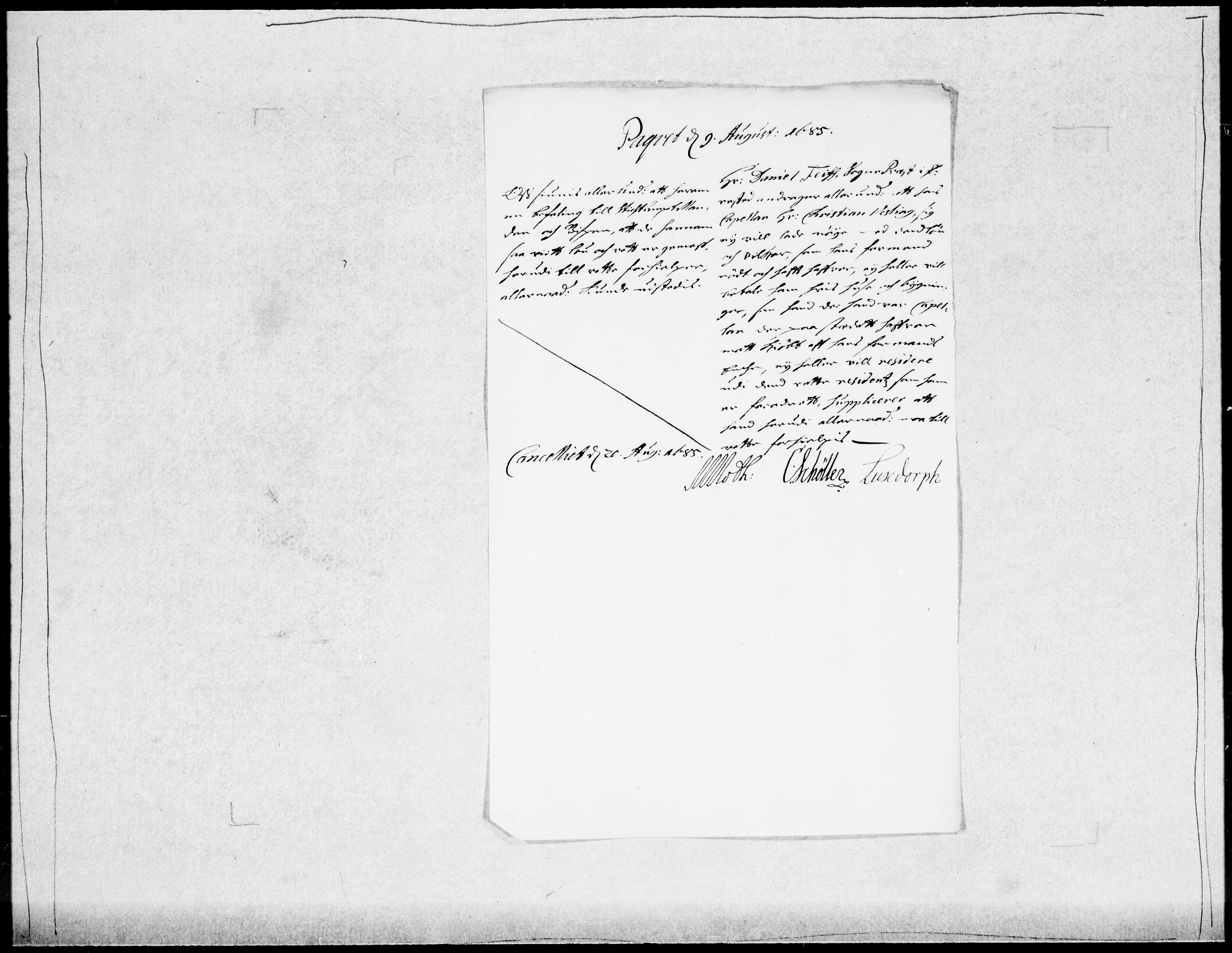 Danske Kanselli 1572-1799, AV/RA-EA-3023/F/Fc/Fcc/Fcca/L0039: Norske innlegg 1572-1799, 1685-1686, p. 21