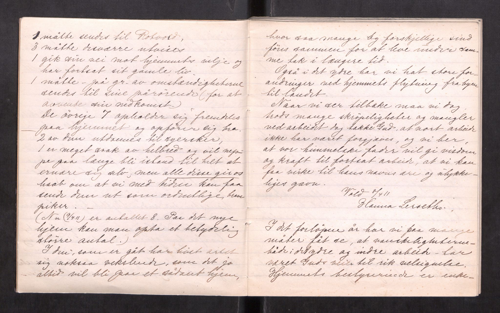 Kvindehjemmet i Trondhjem - Magdalenastiftelsen, AV/SAT-PA-0323/F/L0003: Årsrapporter for Trondhjems Kvindehjem, 1909-1911
