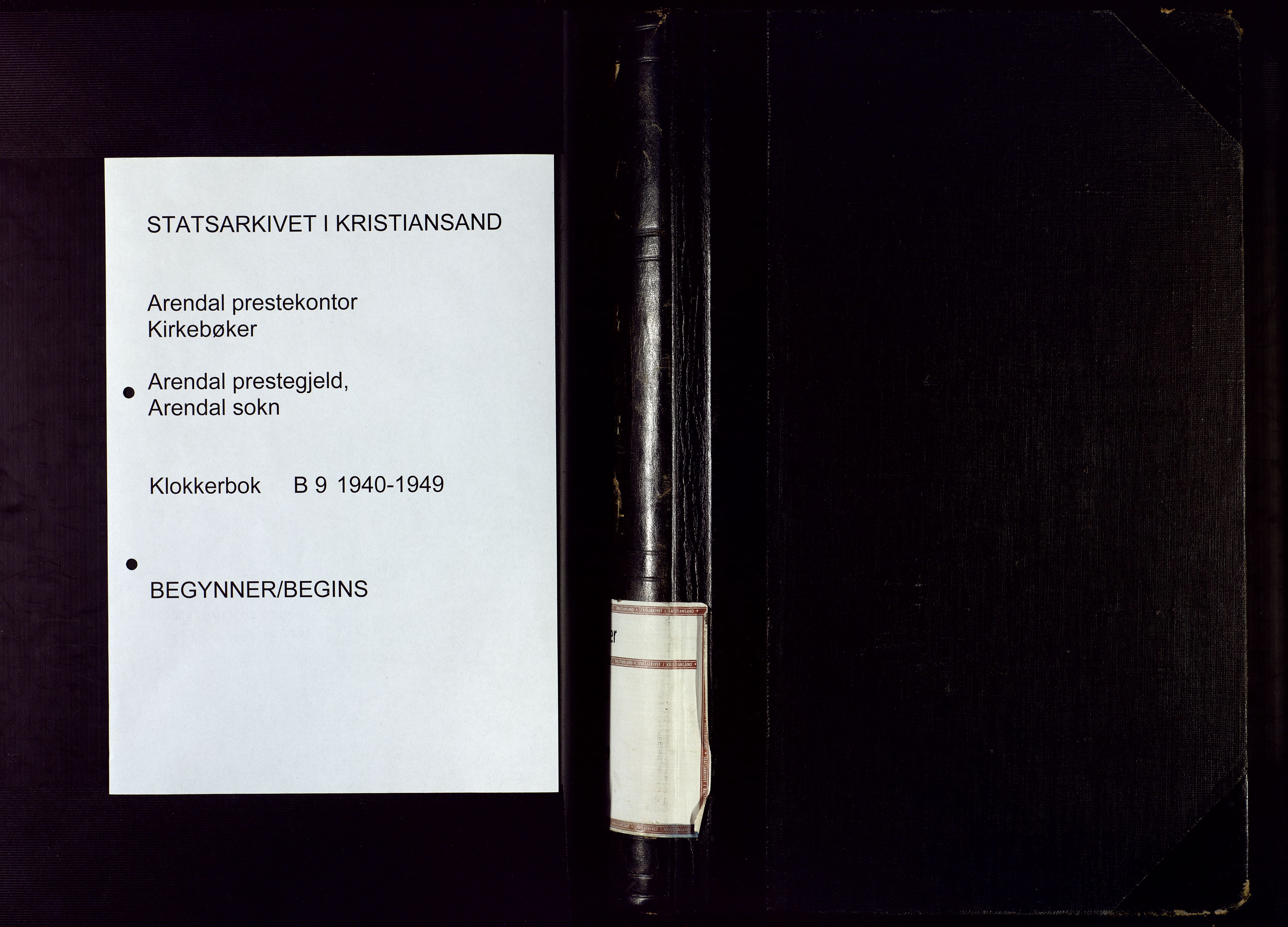 Arendal sokneprestkontor, Trefoldighet, AV/SAK-1111-0040/F/Fb/L0009: Parish register (copy) no. B 9, 1940-1949