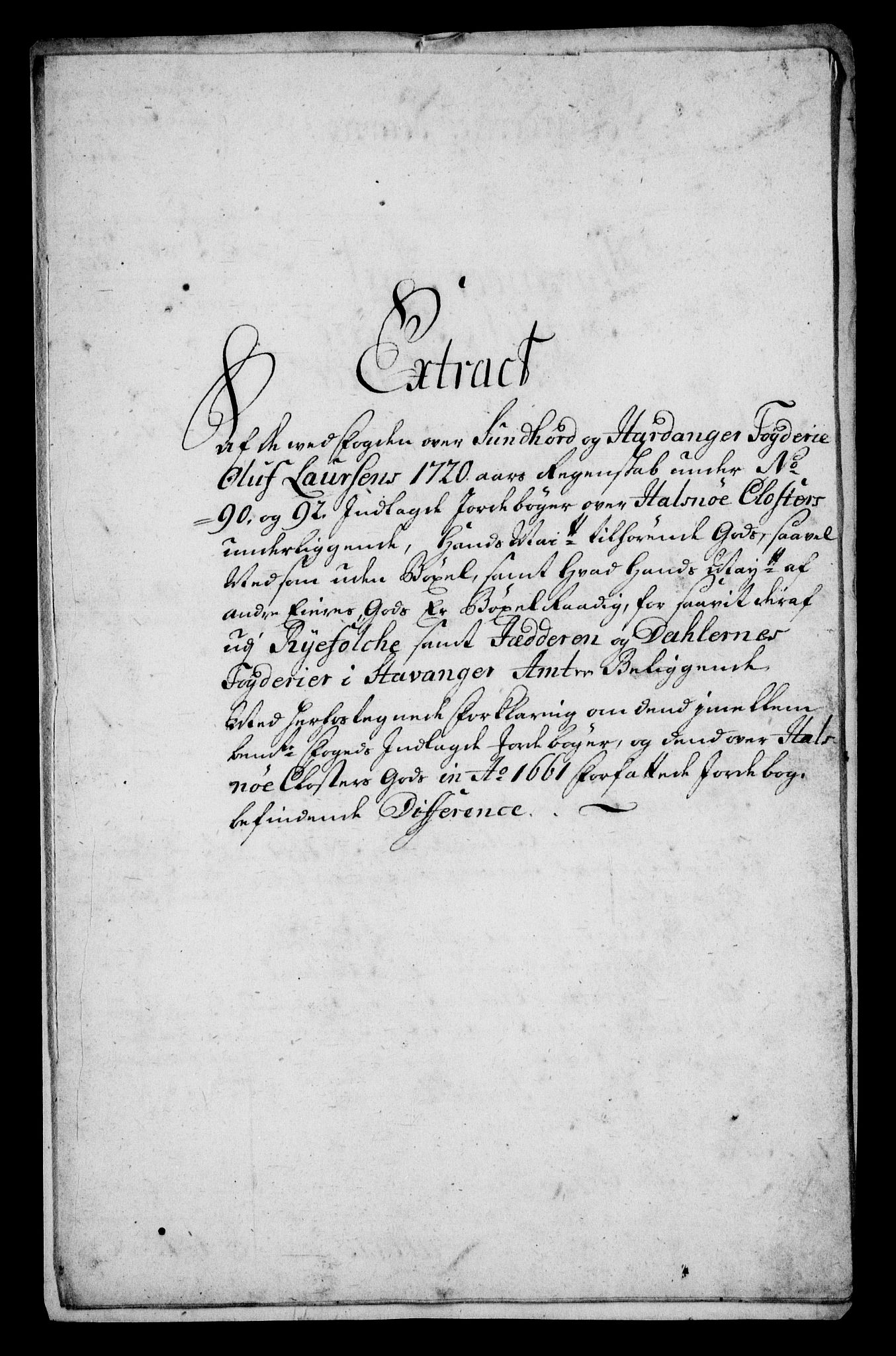 Rentekammeret inntil 1814, Realistisk ordnet avdeling, RA/EA-4070/On/L0005: [Jj 6]: Forskjellige dokumenter om Halsnøy klosters gods, 1697-1770, p. 392