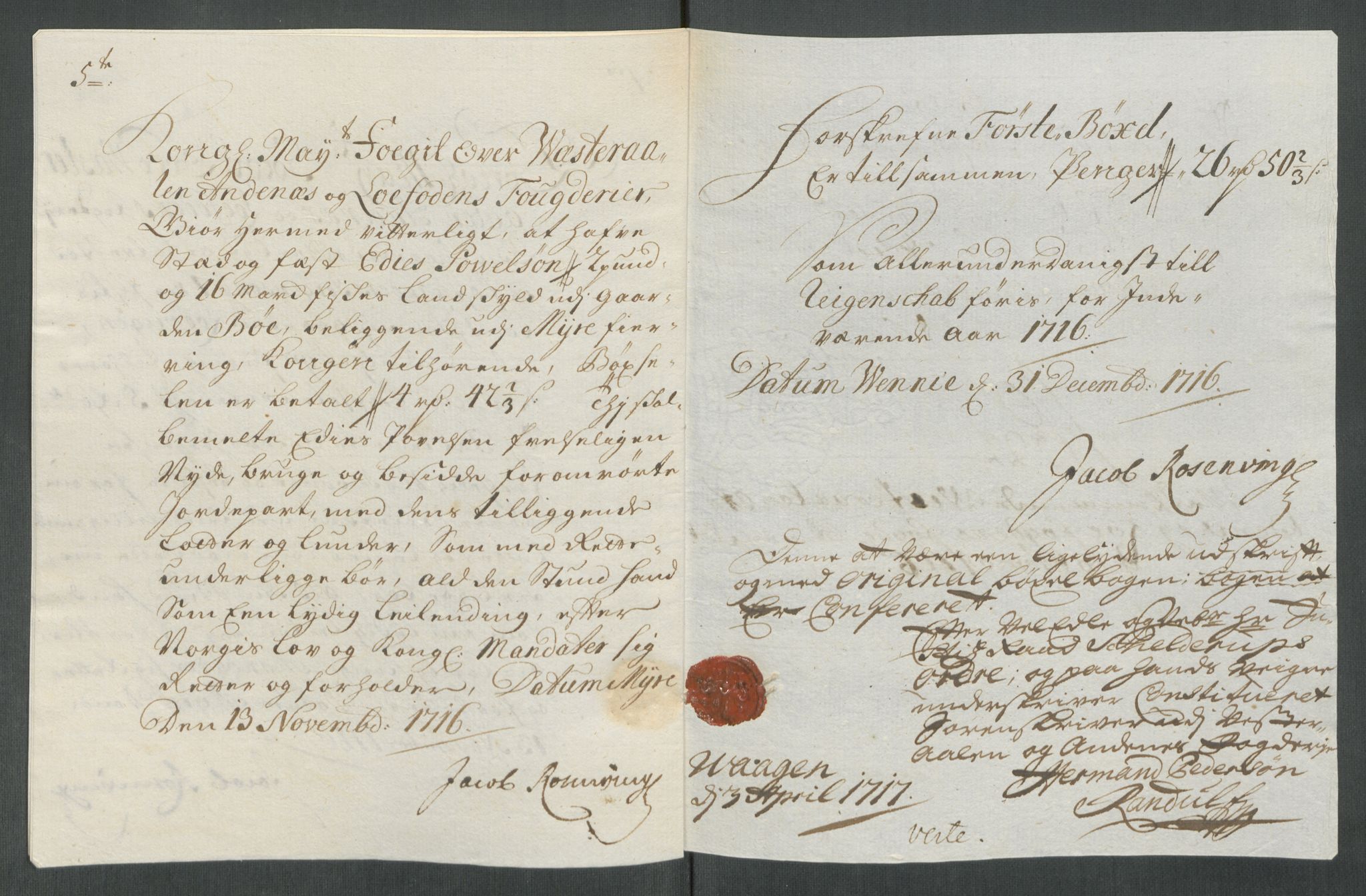 Rentekammeret inntil 1814, Reviderte regnskaper, Fogderegnskap, AV/RA-EA-4092/R67/L4682: Fogderegnskap Vesterålen, Andenes og Lofoten, 1716, p. 155