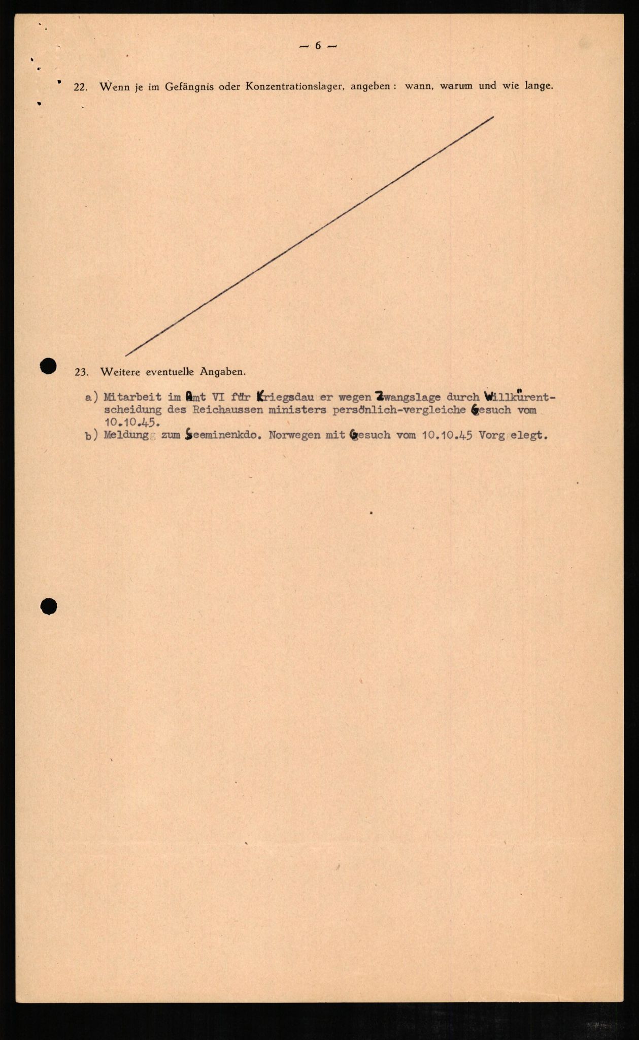 Forsvaret, Forsvarets overkommando II, AV/RA-RAFA-3915/D/Db/L0007: CI Questionaires. Tyske okkupasjonsstyrker i Norge. Tyskere., 1945-1946, p. 196