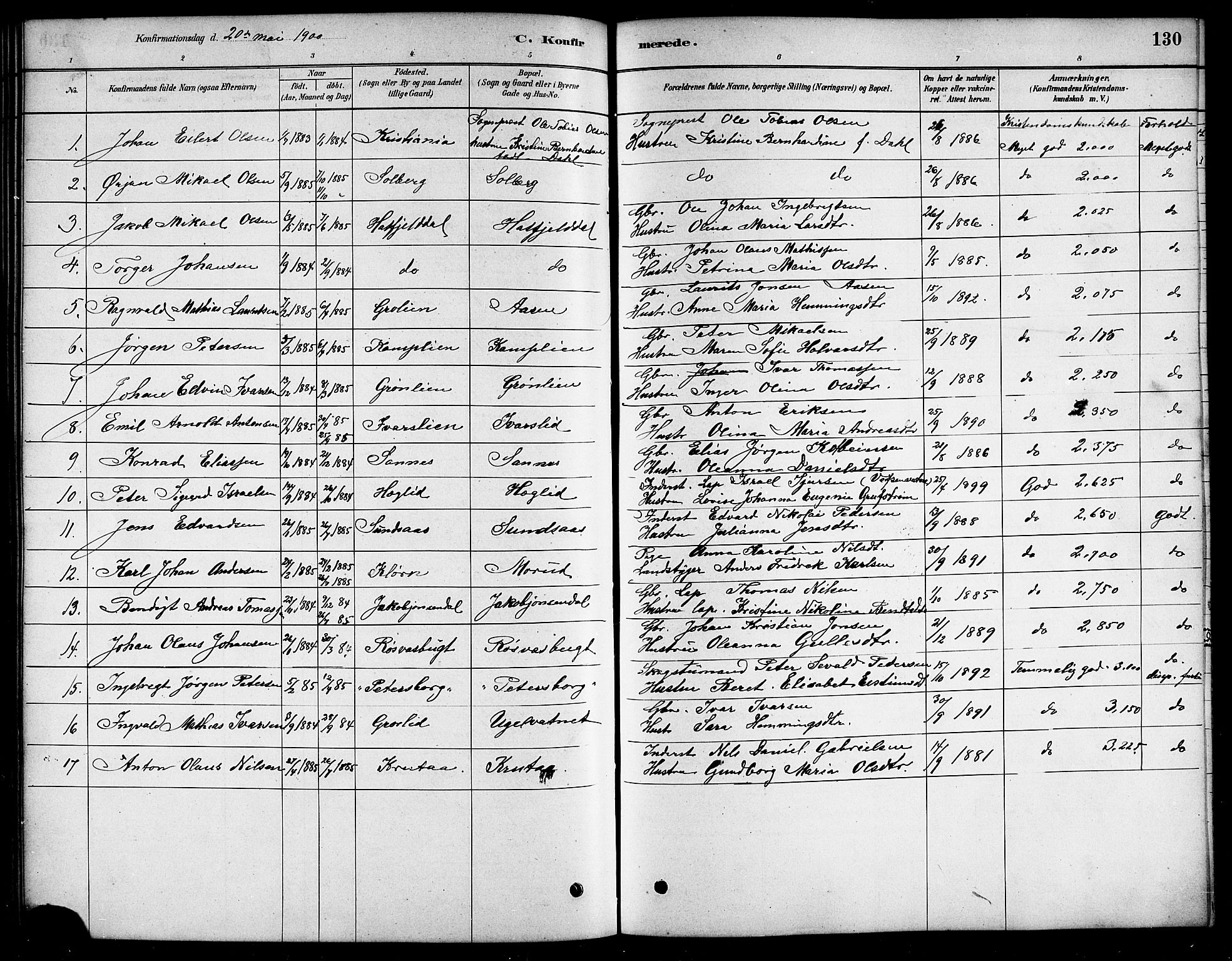 Ministerialprotokoller, klokkerbøker og fødselsregistre - Nordland, SAT/A-1459/823/L0330: Parish register (copy) no. 823C02, 1879-1916, p. 130