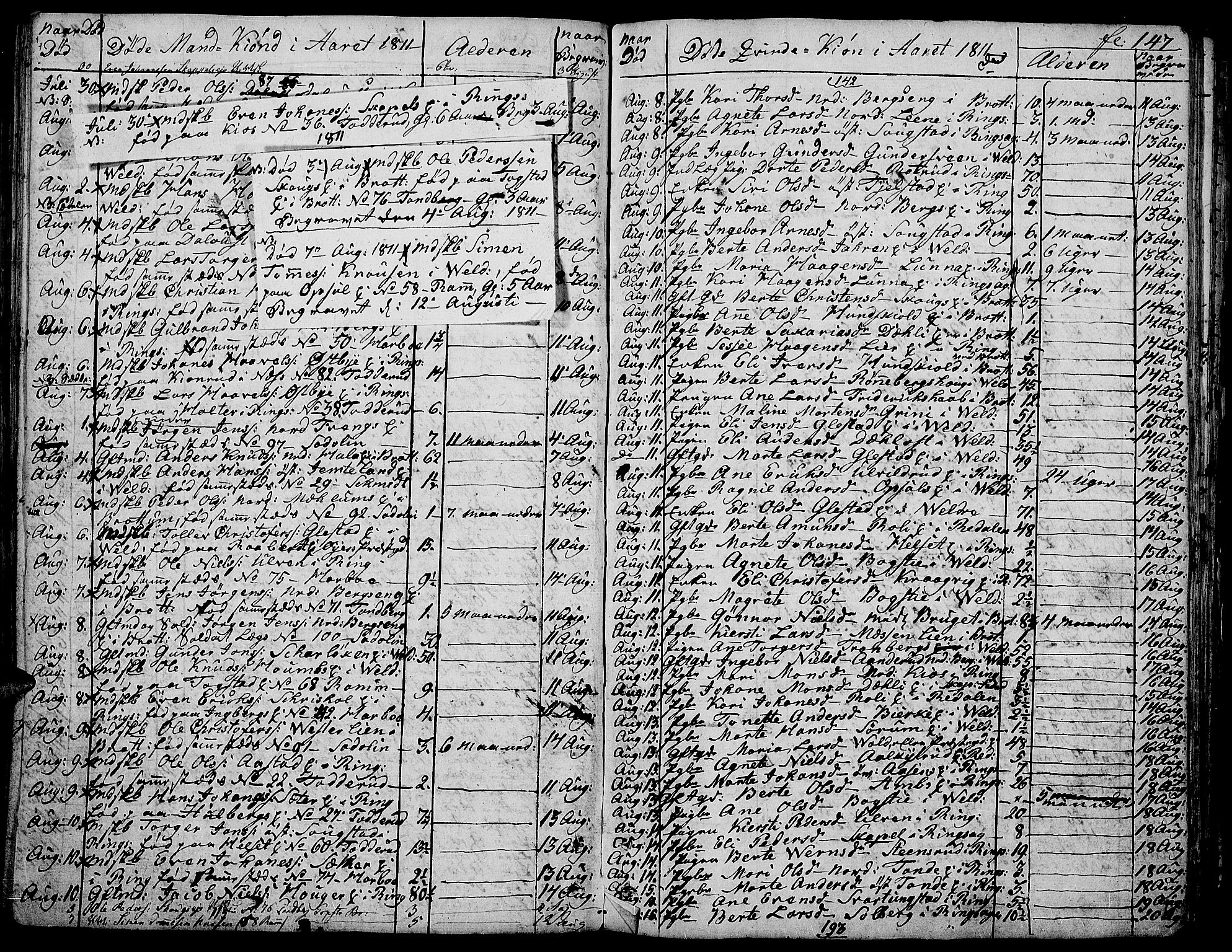 Ringsaker prestekontor, AV/SAH-PREST-014/K/Ka/L0004: Parish register (official) no. 4, 1799-1814, p. 147