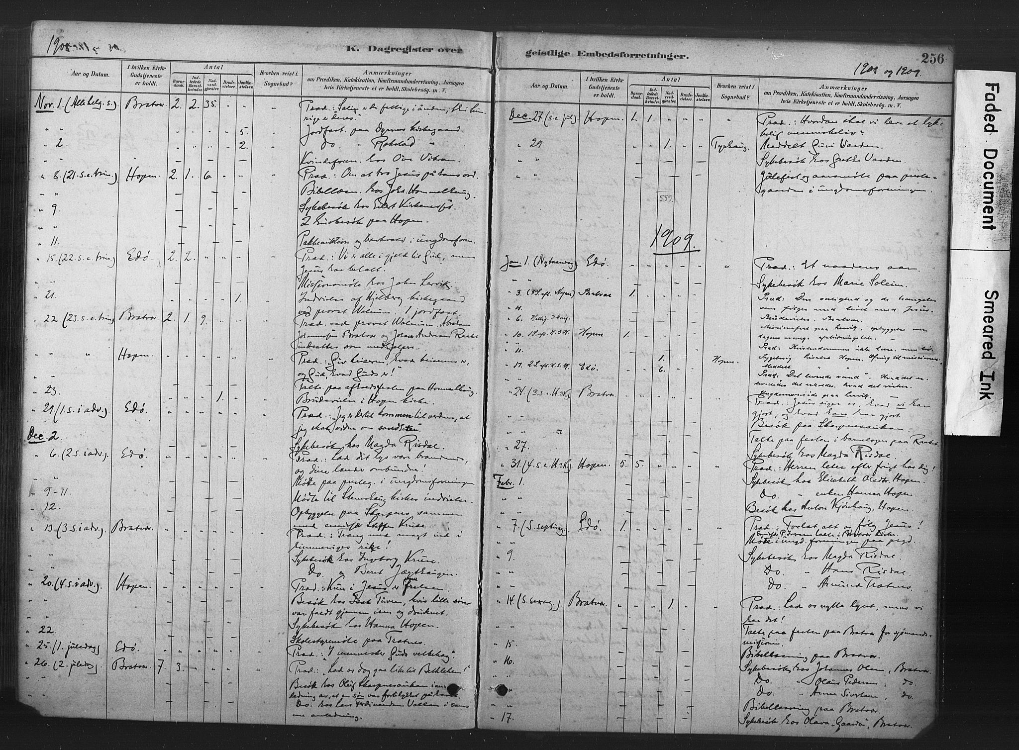 Ministerialprotokoller, klokkerbøker og fødselsregistre - Møre og Romsdal, AV/SAT-A-1454/583/L0954: Parish register (official) no. 583A01, 1880-1906, p. 256