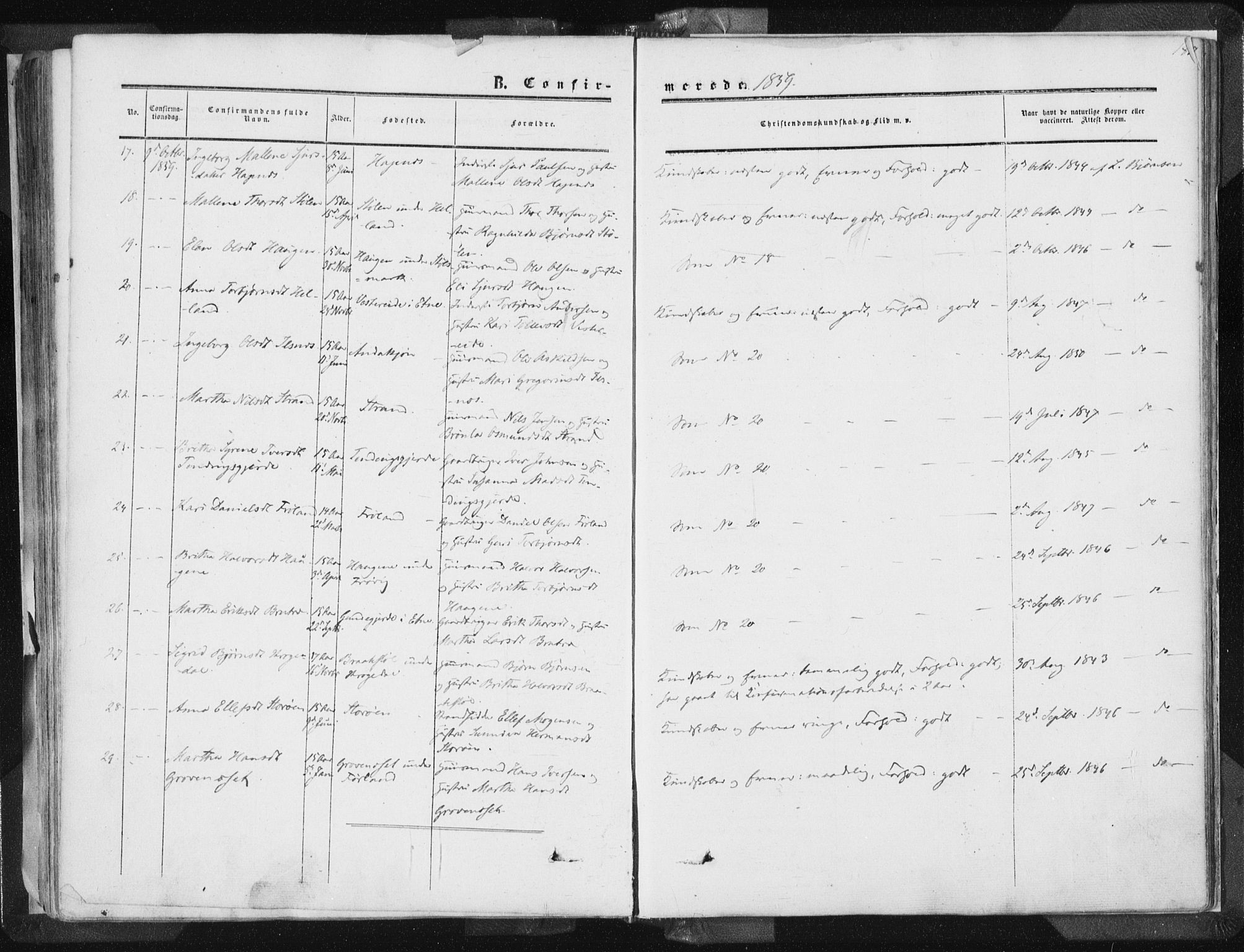 Vikedal sokneprestkontor, SAST/A-101840/01/IV: Parish register (official) no. A 6.1, 1851-1867, p. 185
