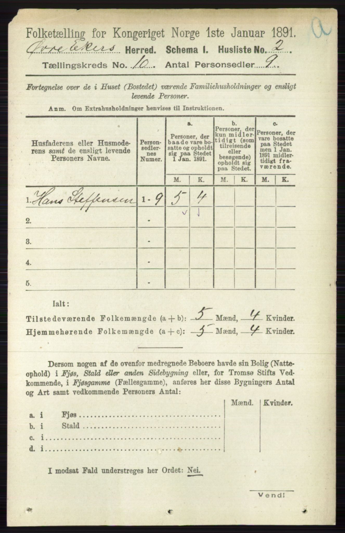 RA, 1891 census for 0624 Øvre Eiker, 1891, p. 3976