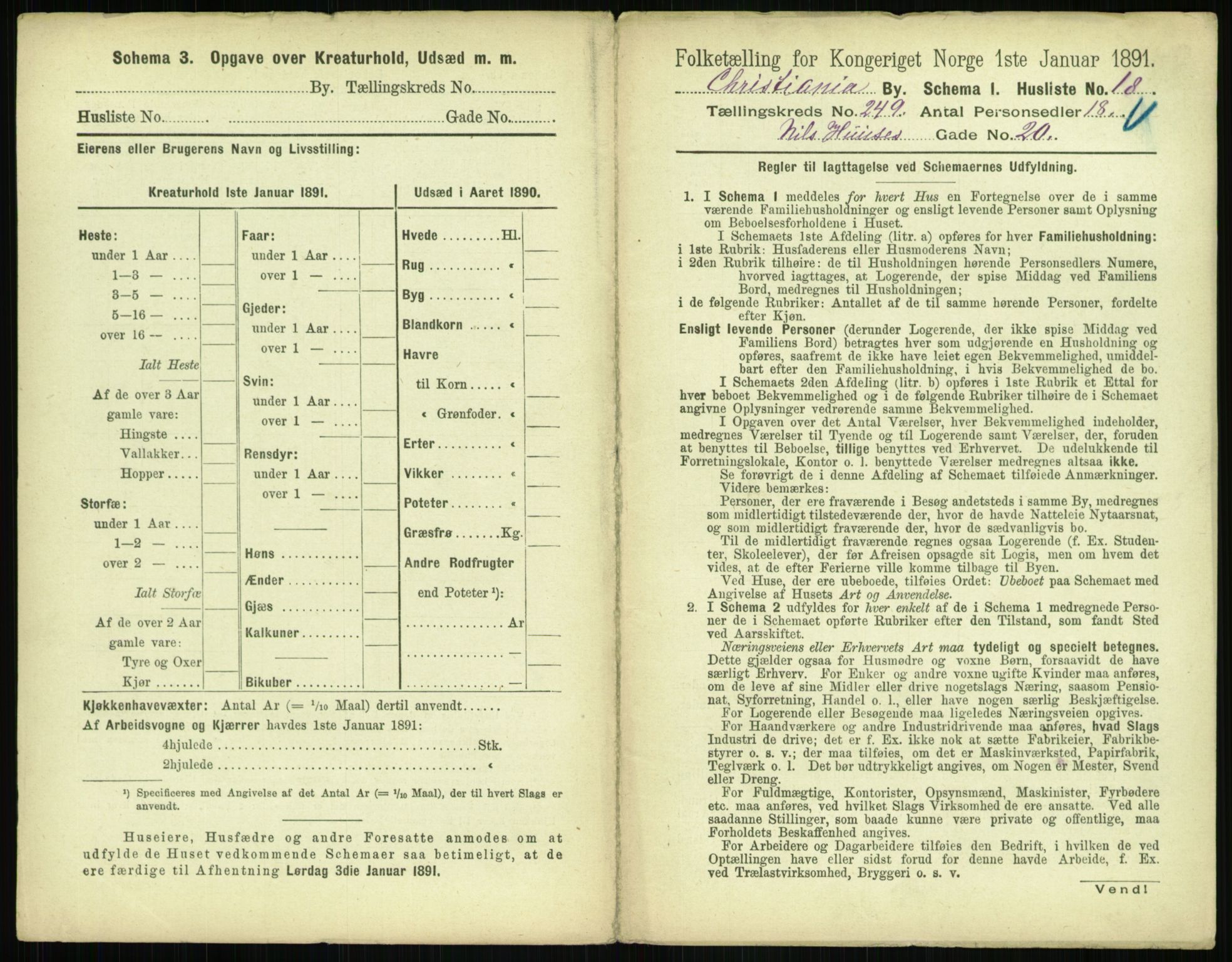 RA, 1891 census for 0301 Kristiania, 1891, p. 152309