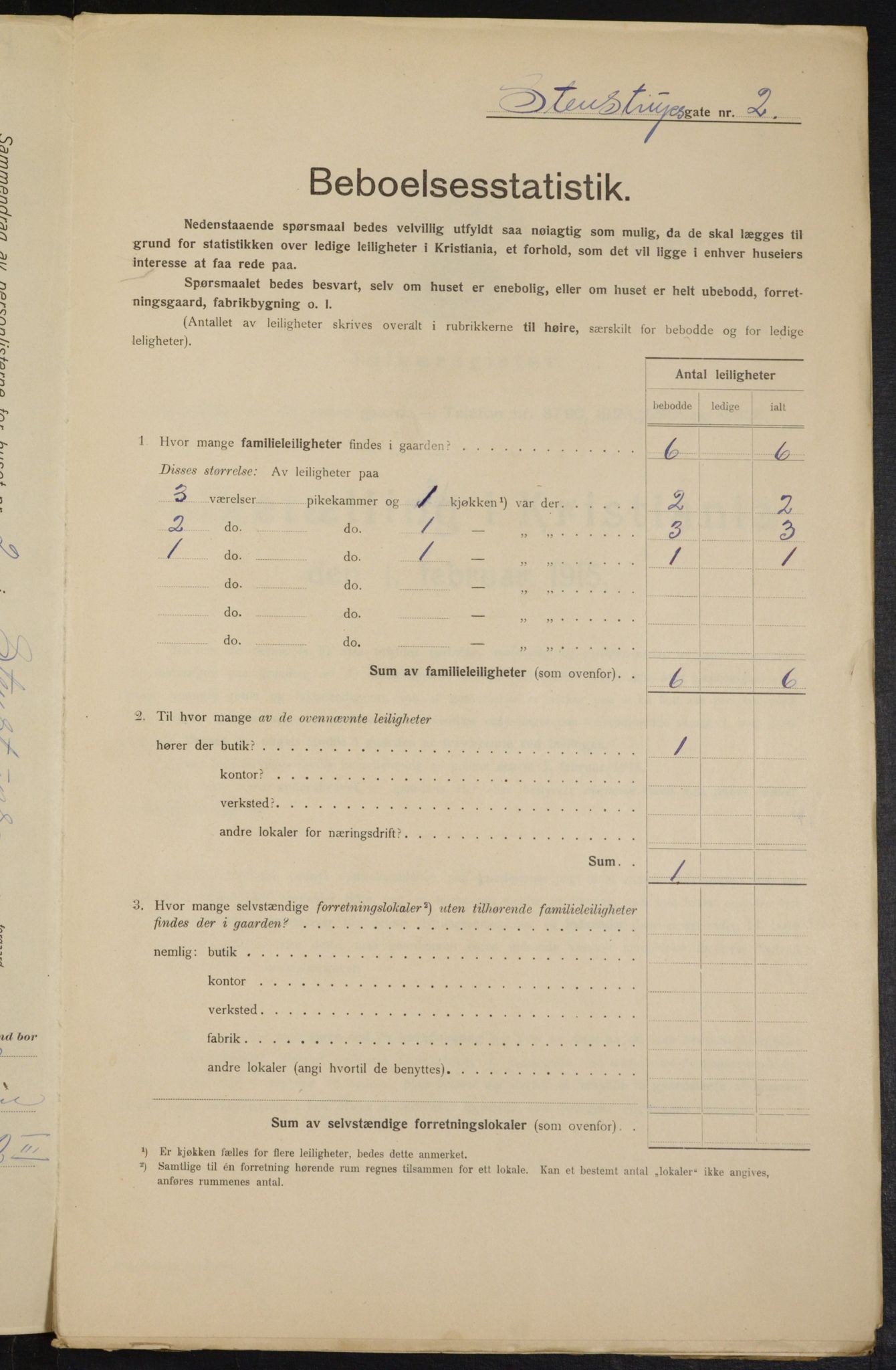 OBA, Municipal Census 1915 for Kristiania, 1915, p. 100813