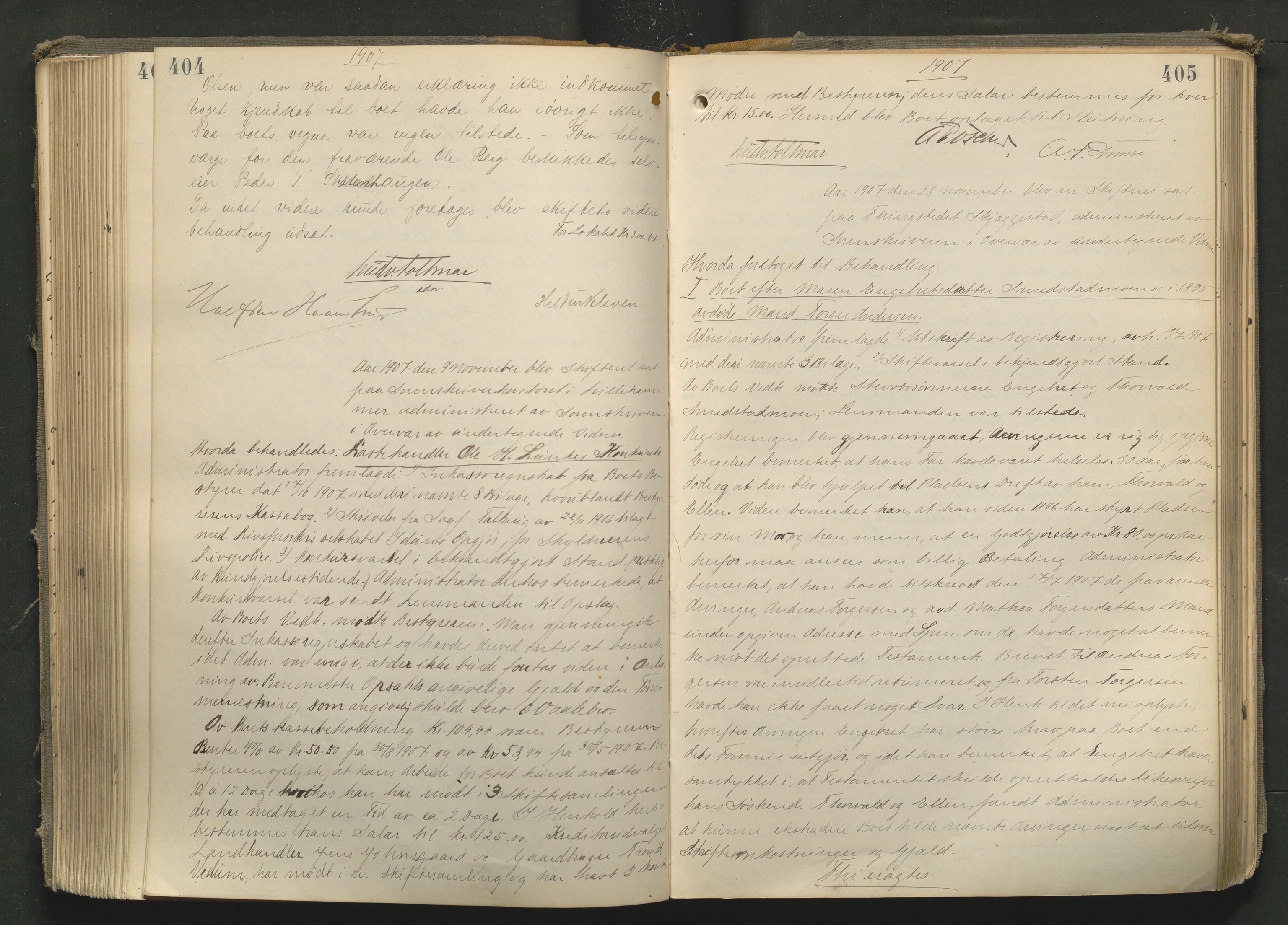 Sør-Gudbrandsdal tingrett, AV/SAH-TING-004/J/Ja/Jad/L0002: Skifteforhandlingsprotokoll - Fron, Ringebu og Øyer, 1895-1916, p. 404-405