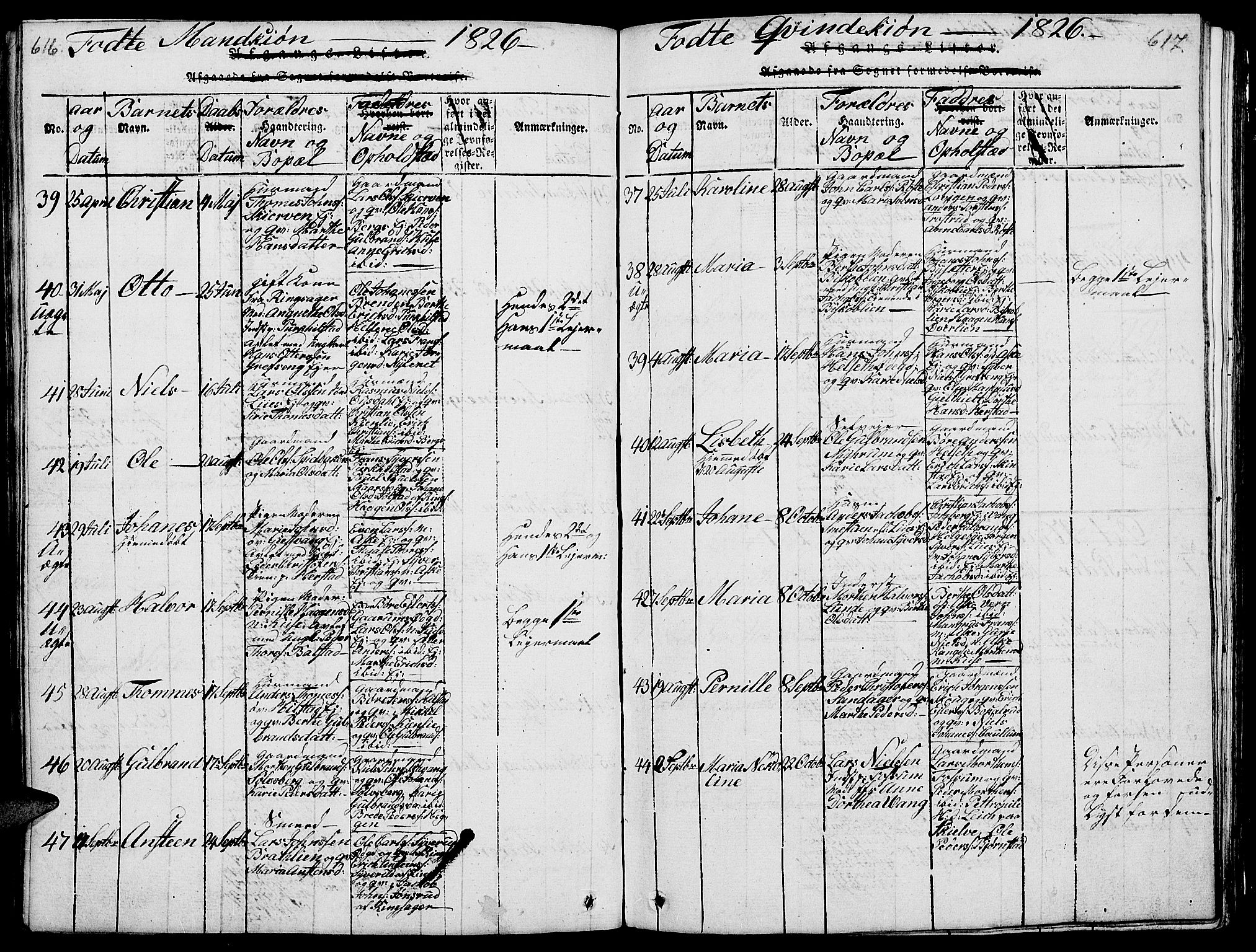 Nes prestekontor, Hedmark, AV/SAH-PREST-020/L/La/L0003: Parish register (copy) no. 3, 1814-1831, p. 616-617