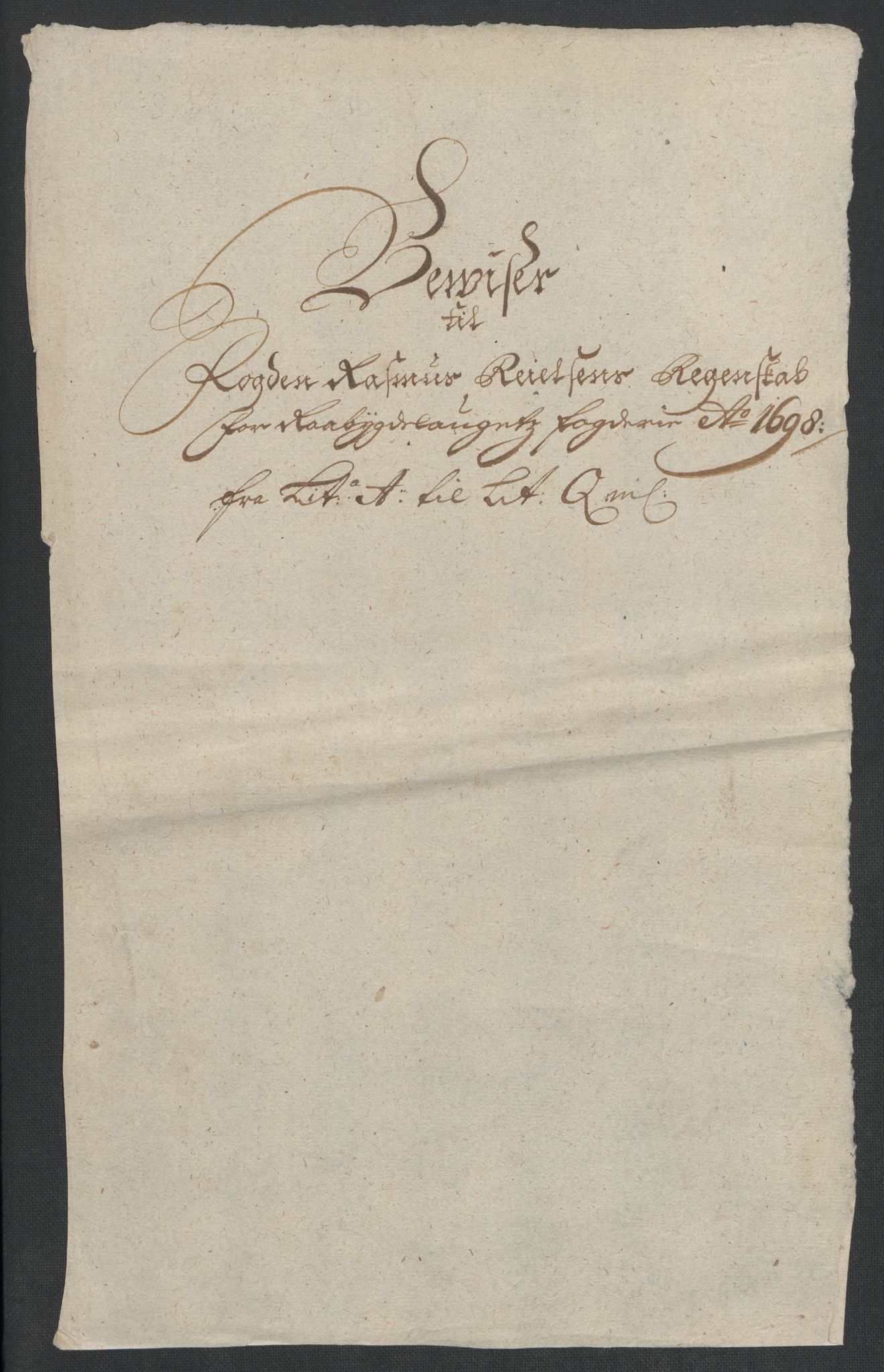Rentekammeret inntil 1814, Reviderte regnskaper, Fogderegnskap, RA/EA-4092/R40/L2445: Fogderegnskap Råbyggelag, 1697-1699, p. 108