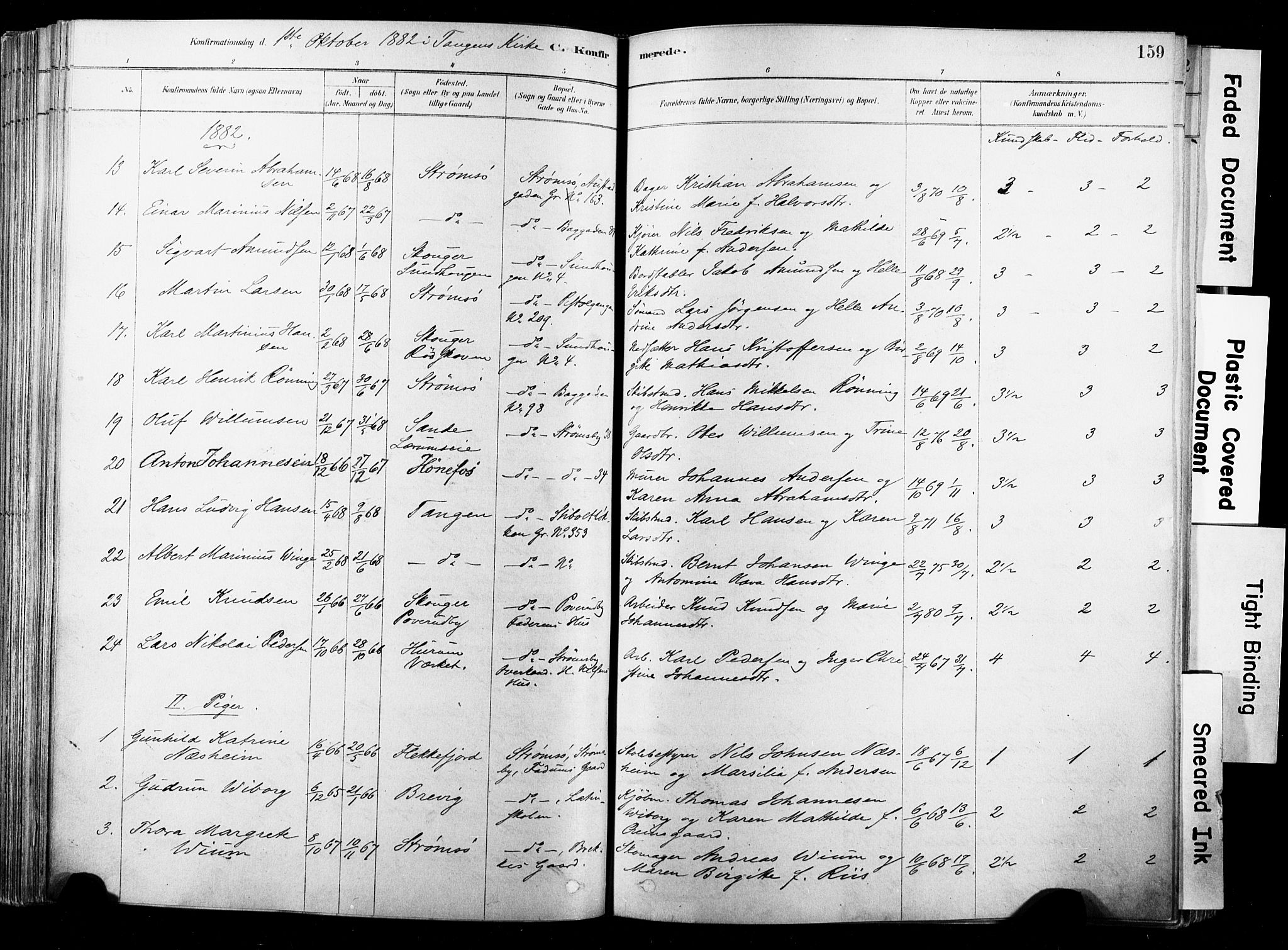 Strømsø kirkebøker, AV/SAKO-A-246/F/Fb/L0006: Parish register (official) no. II 6, 1879-1910, p. 159